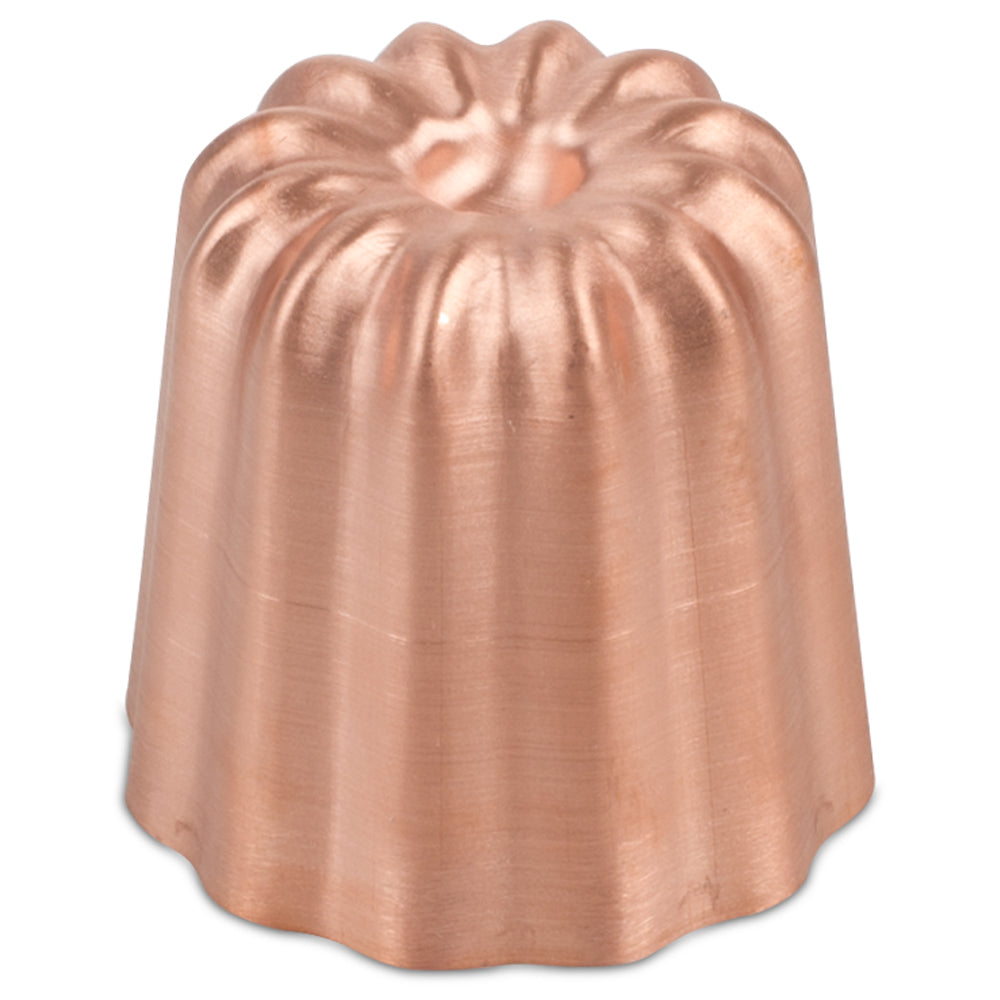 Premium Cannele Copper Molds with Tin Lining - Professional French Pastry Baking Tools for Home Chefs & Bakers - Perfect for Making Traditional Cannelés de Bordeaux Desserts