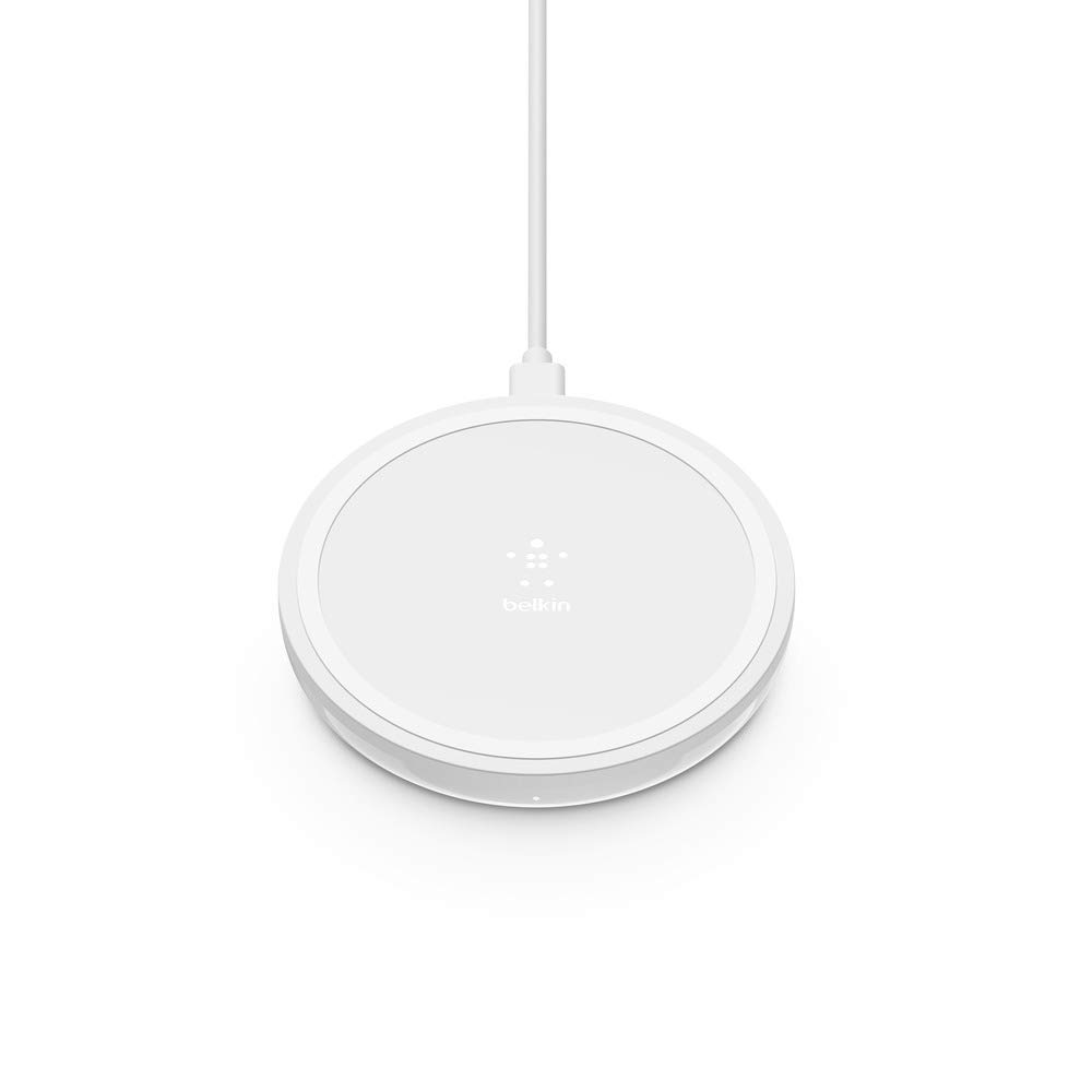 Belkin 10W Fast Wireless Charger Pad - Qi Certified Charging Station for iPhone 11/12/13/14 Series, Samsung Galaxy S10/S20/S21/S22, Note10/20 & AirPods | Perfect for Bedside, Office & Car Use