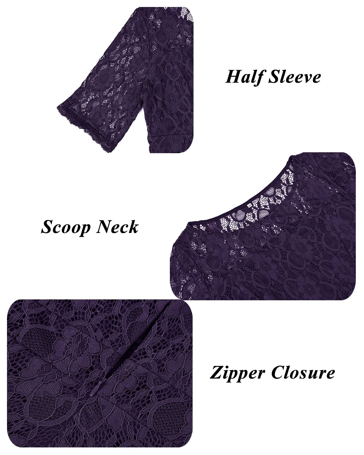 Elegant Plus Size Women's Lace V-Neck Midi Dress for Wedding Guest, Bridal Shower & Cocktail Party | Semi-Formal Occasion Wear | Perfect for Special Events & Evening Gatherings
