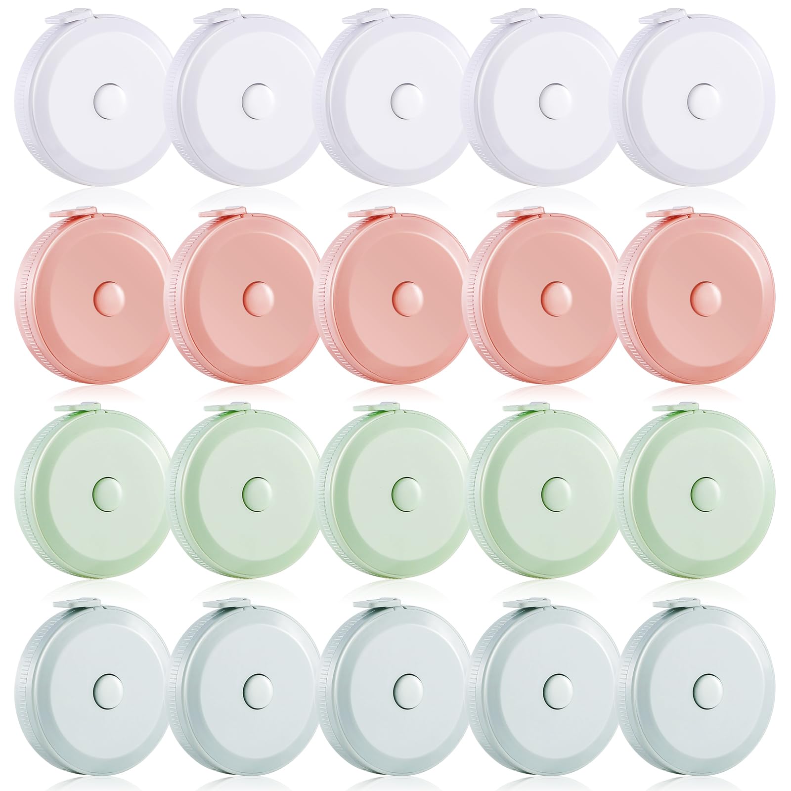 Retractable Dual-Sided Tape Measure 20 Pack - Soft Fabric Measuring Tape for Body Measurements, Sewing, Tailoring & Weight Loss Tracking | Perfect for Crafting, Knitting & DIY Projects