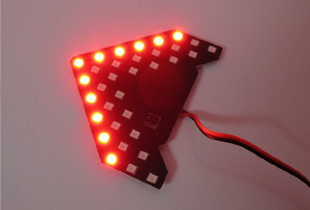 2PCS Super Bright Red 33 SMD Sequential LED Arrow Turn Signal Lights for Car Side Mirrors - Easy Installation, Enhanced Safety for Night Driving & Lane Changes