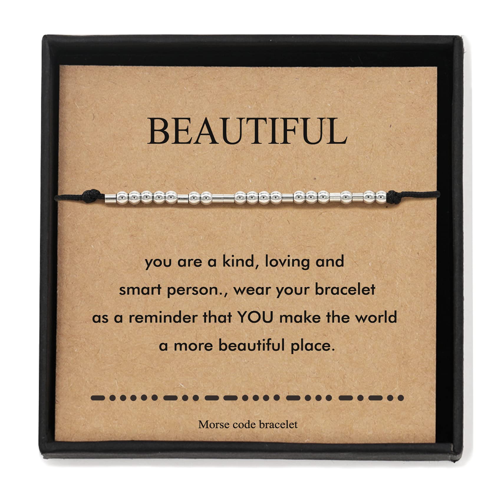 Morse Code Bracelet for Women & Men - Unique Personalized Gift with Meaningful Message Card - Perfect for Best Friends, Couples, Sisters & Family - Great for Anniversaries, Birthdays & Special Occasions
