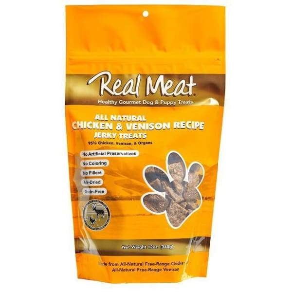 All Natural Chicken & Venison Jerky Dog Treats - 4oz Grain-Free Protein Snacks for Training & Rewards - High Protein Dog Chews for Active Pets & Outdoor Adventures