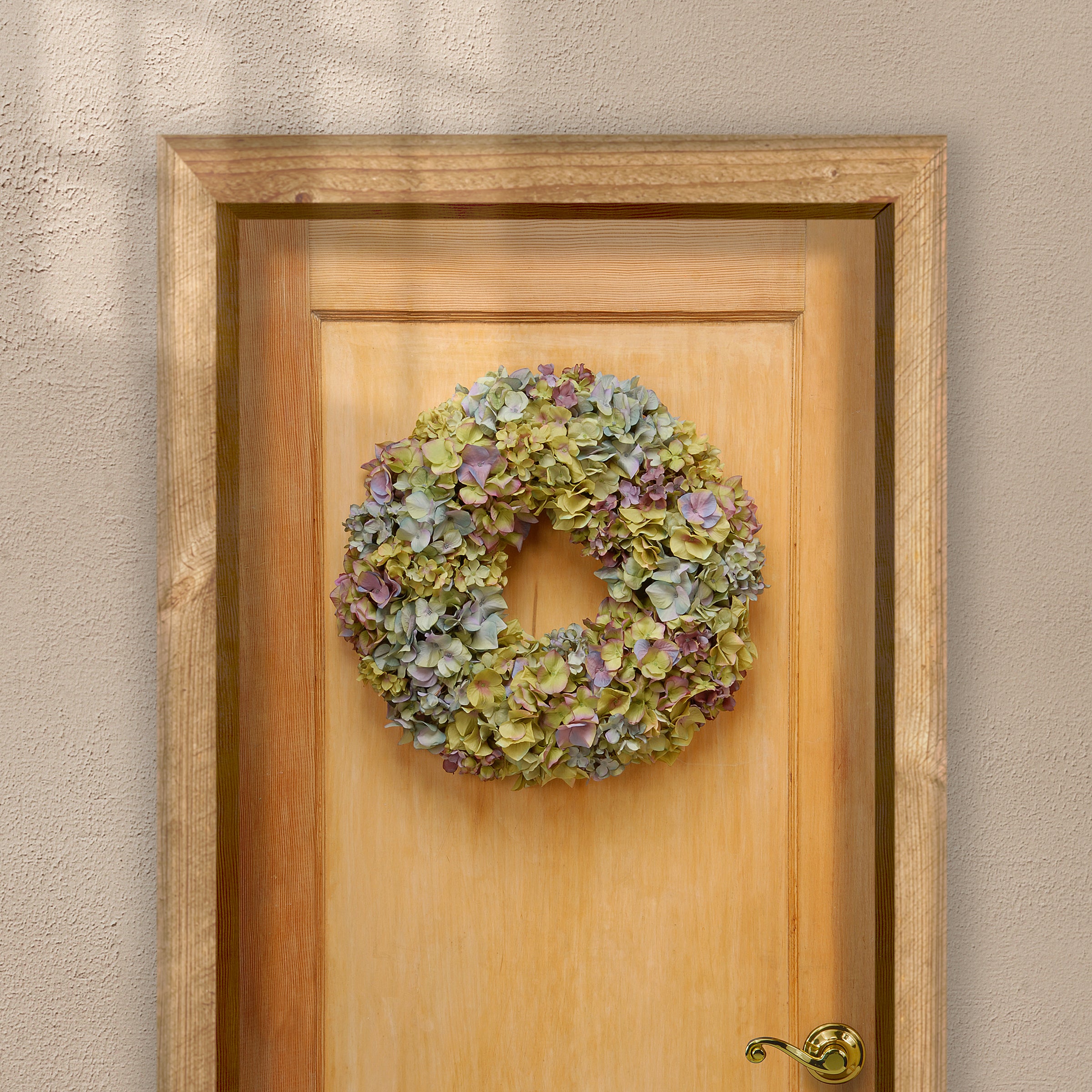 19 Inch Spring Wreath with Colorful Hydrangea Flowers - Perfect for Front Door Decor, Easter & Spring Home Decoration