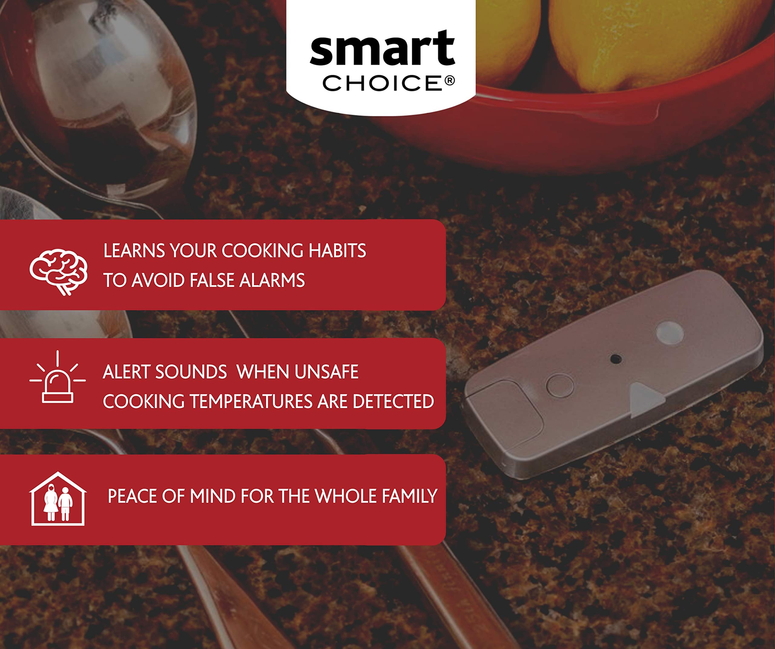 Smart Choice StoveSentry Cooktop Safety Sensor - Automatic Stove Fire Prevention Device with Heat Detection for Gas & Electric Ranges - Perfect for Kitchens, Homes with Elderly or Kids