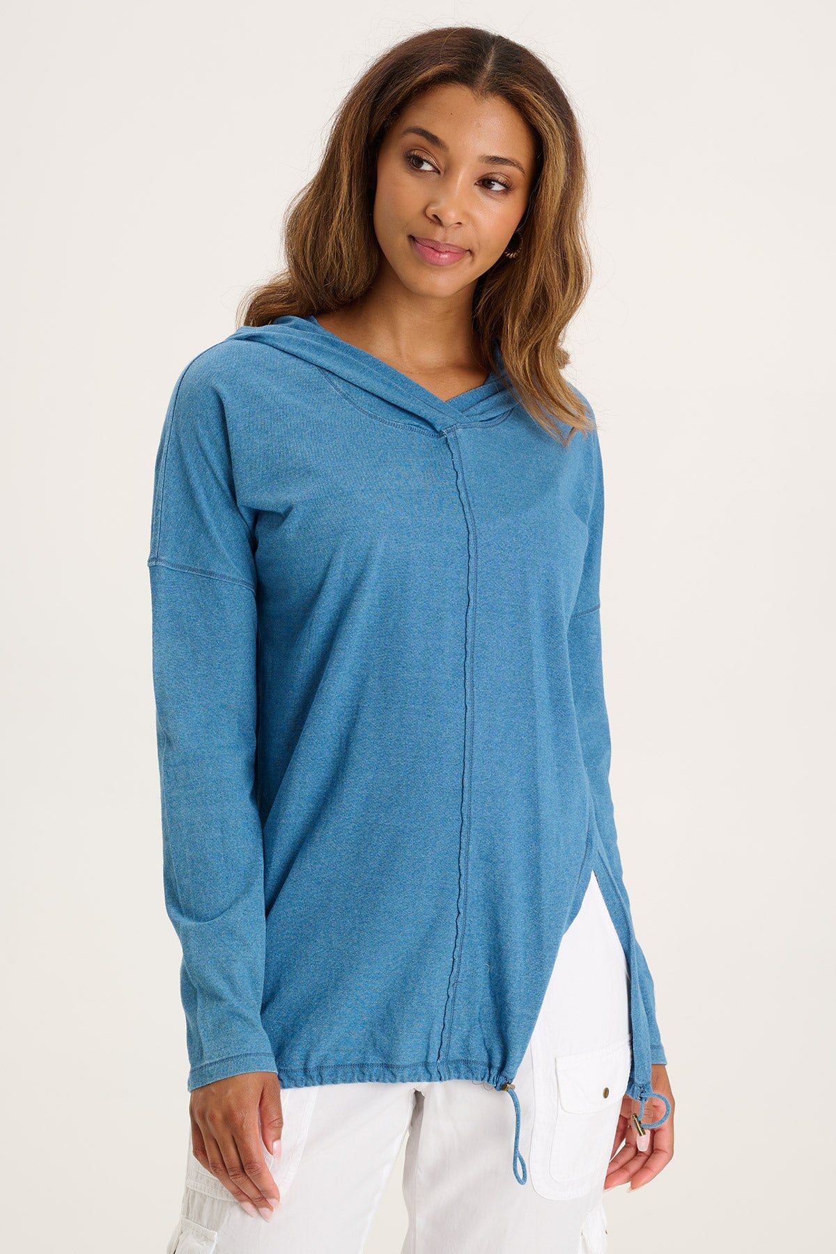 Mykala Indigo Hoodie for Men & Women - Soft Cotton Pullover Sweatshirt for Casual Wear, Outdoor Activities, and Loungewear