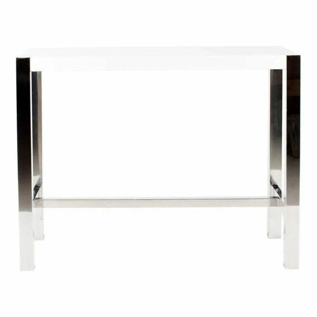 47 Inch White Modern Counter Table - Perfect for Kitchen Islands, Bars, and Dining Areas