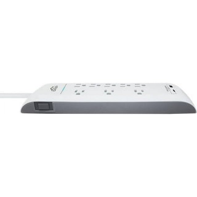 Grip 8 Outlet Surge Protector with 1 USB & 1 USB-C Port, 4200 Joules, 6ft Cord - Ideal for Home Office, Gaming, and Electronics Protection