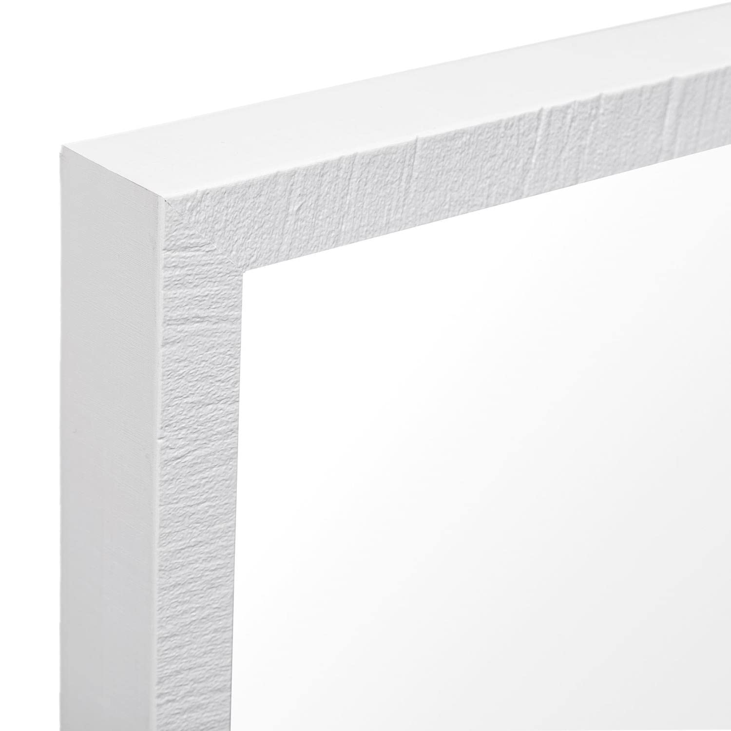 Mercana White Faux Wood Frame Bathroom Vanity Mirror 24x30 Inch - Modern Farmhouse Decor for Bathroom, Bedroom & Entryway - Durable & Stylish Wall Mirror for Home Decor