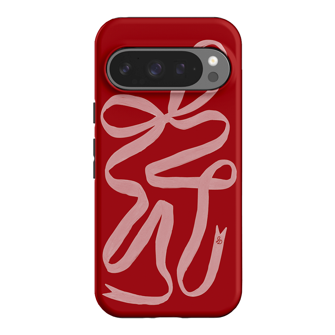 Cupid's Bow Ribbon Phone Case for iPhone & Samsung - Elegant Valentine's Day Gift for Her, Romantic Couple Accessory | Perfect for Dating, Anniversaries & Special Occasions