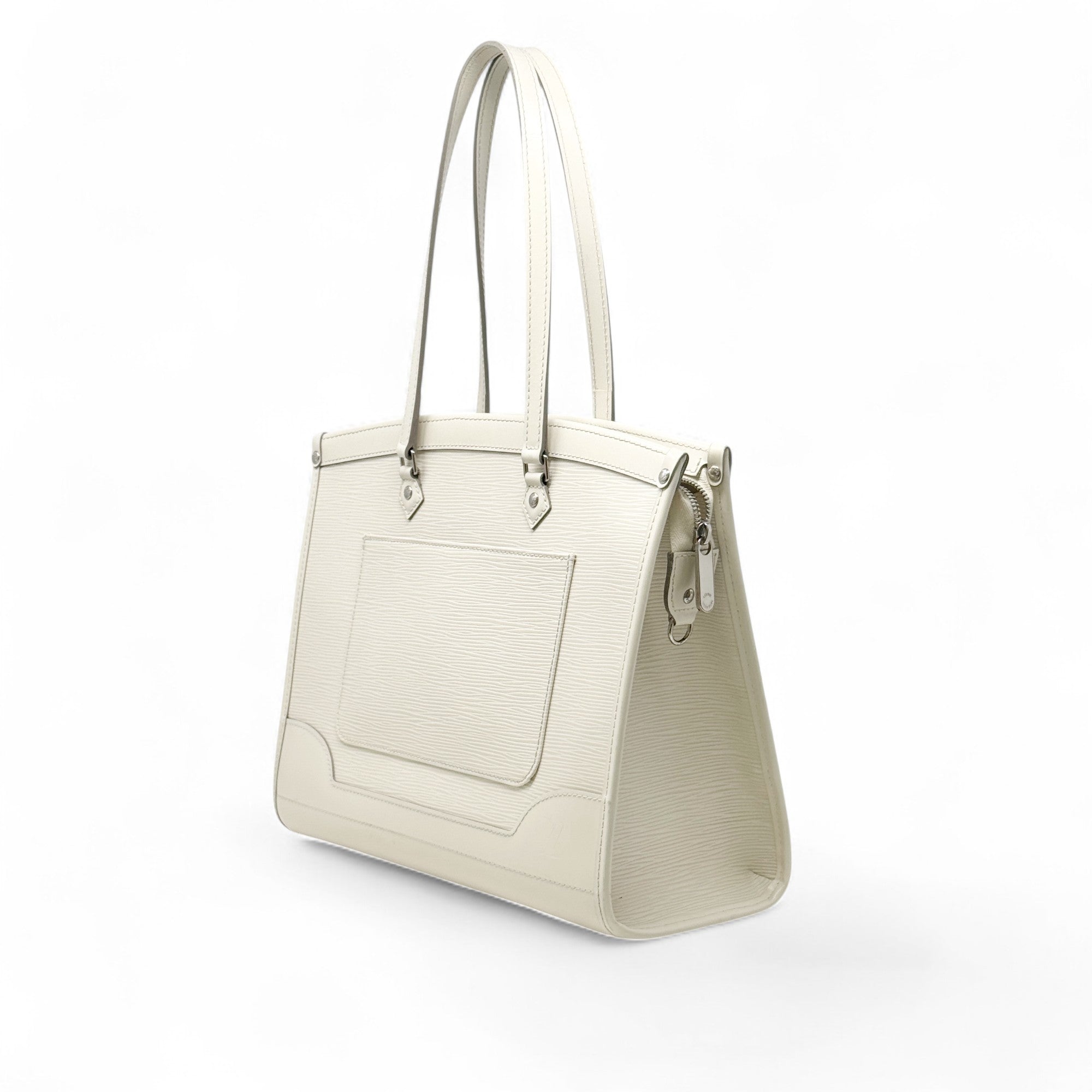 Authentic Louis Vuitton Madeleine GM Handbag in Ivory Epi Leather - Luxury Tote for Work, Travel & Everyday Elegance