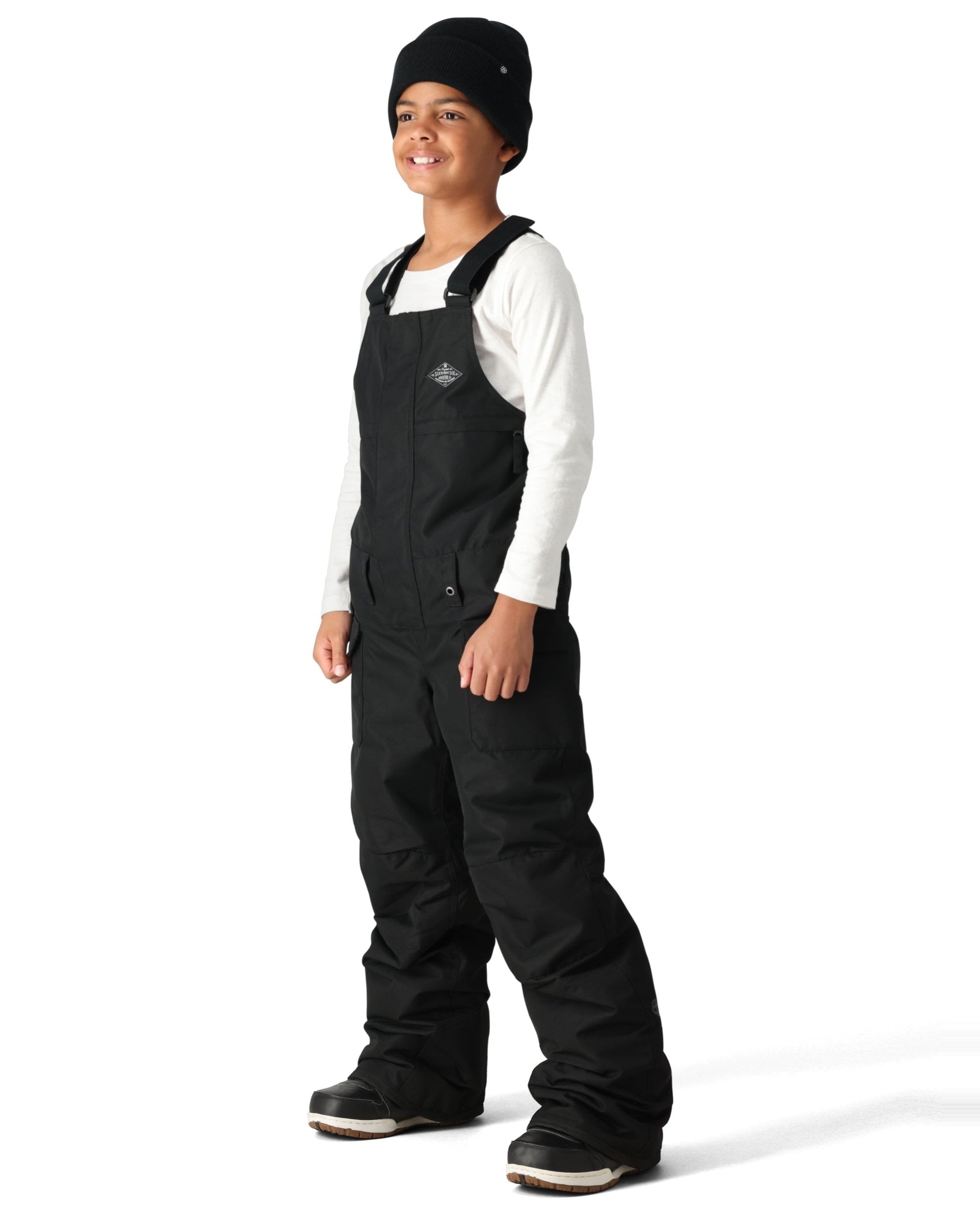 686 Boys' Frontier Insulated Snow Bib Pants 2025 - Waterproof Winter Snowboard & Ski Bib Overalls for Kids - Perfect for Snow Sports, Sledding & Cold Weather Play