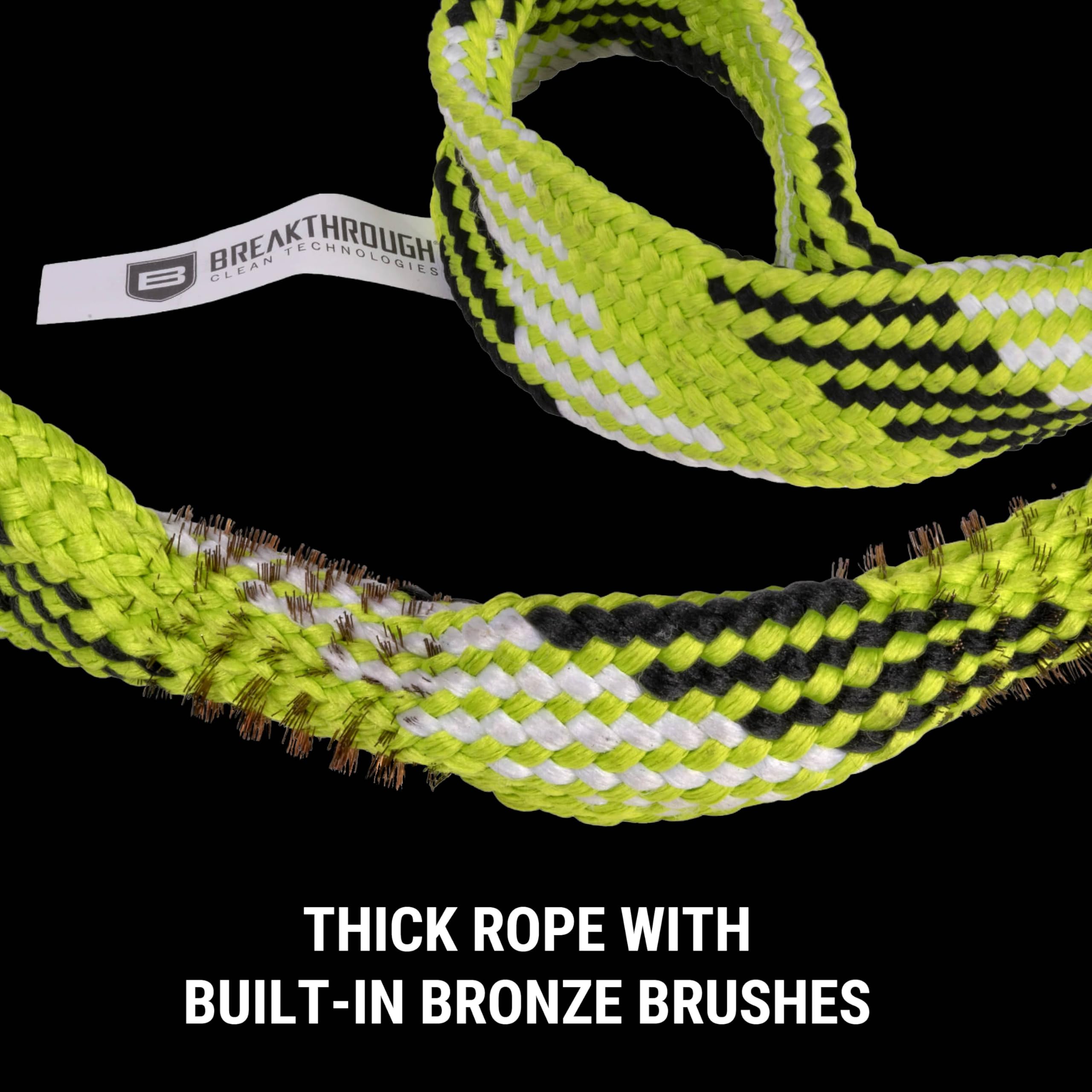 Breakthrough Clean Battle Rope 2.0 Gun Cleaning Kit - Universal for Rifle, Shotgun & Pistol with EVA Storage Case & Brass Handle - Perfect for Firearm Maintenance at Home, Range or Hunting