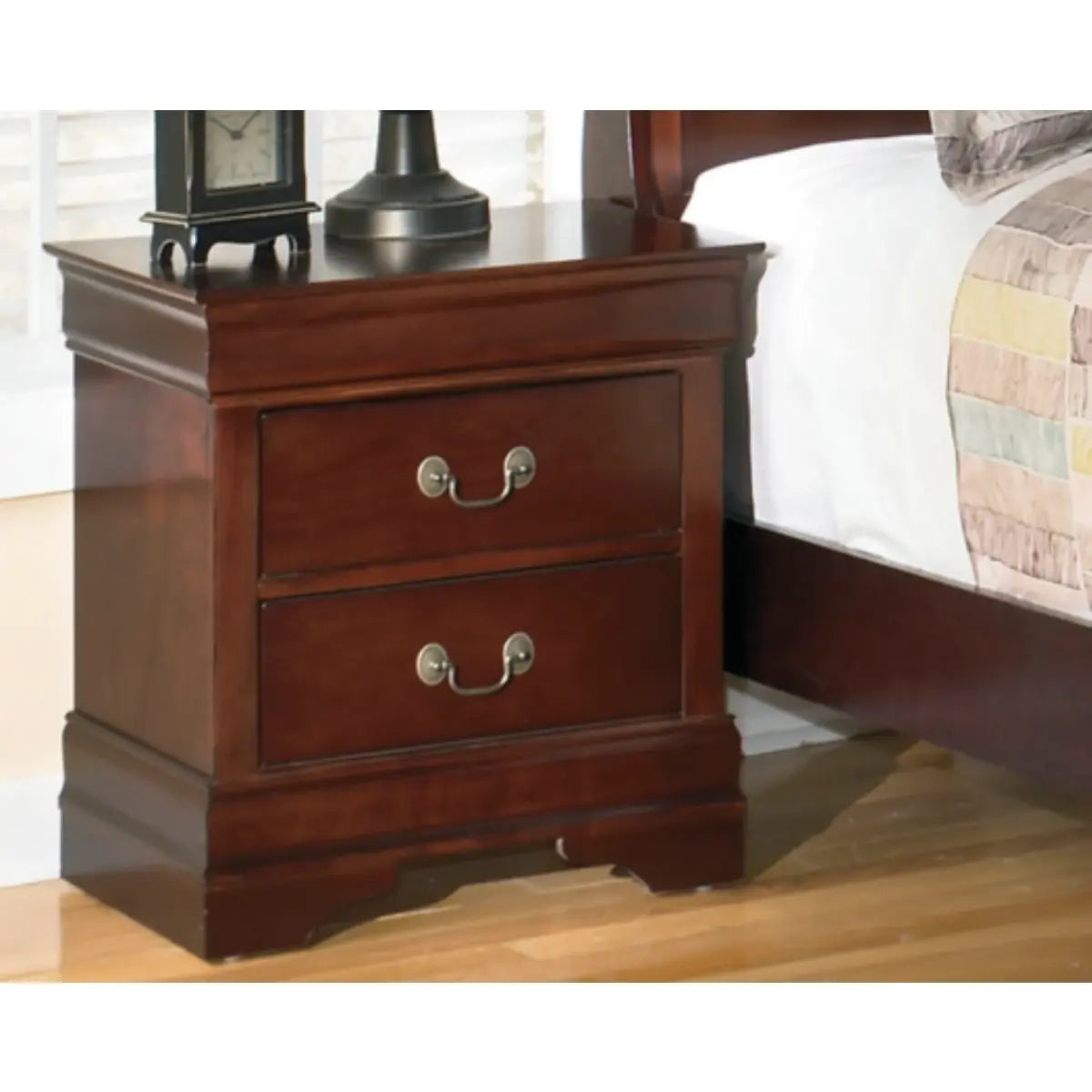 Alisdair Sleigh Nightstand B376 - Modern Wood Bedside Table with Storage Drawer for Bedroom, Living Room, or Guest Room
