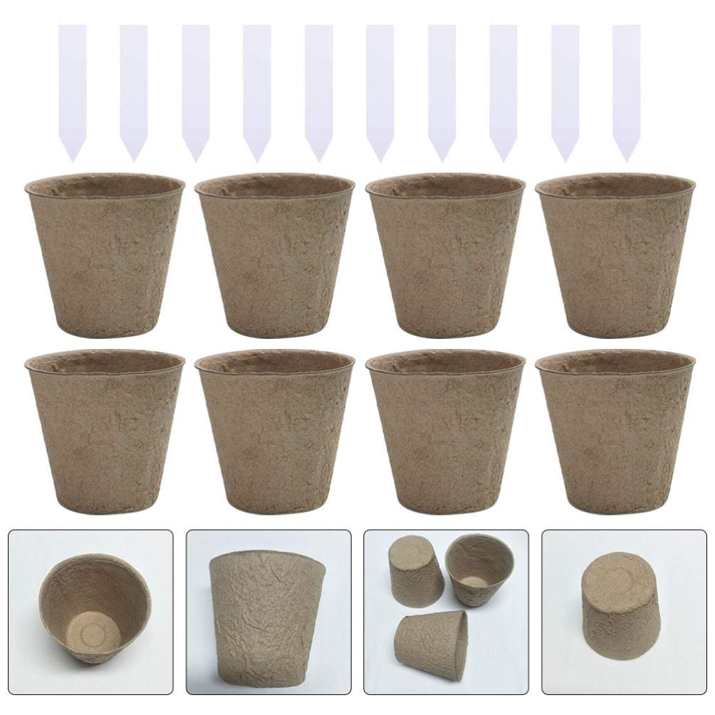 DOITOOL 110pcs Biodegradable Peat Pots for Seedlings - Disposable Nursery Pots, Plant Starter Pots, Garden Germination Kit for Vegetables, Herbs & Flowers - Perfect for Indoor/Outdoor Gardening & Transplanting
