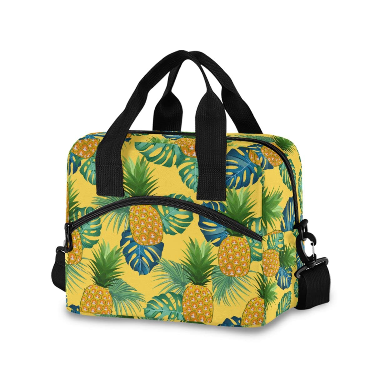 Insulated Pineapple Lunch Bag - Reusable Cooler Tote for Office, School & Beach