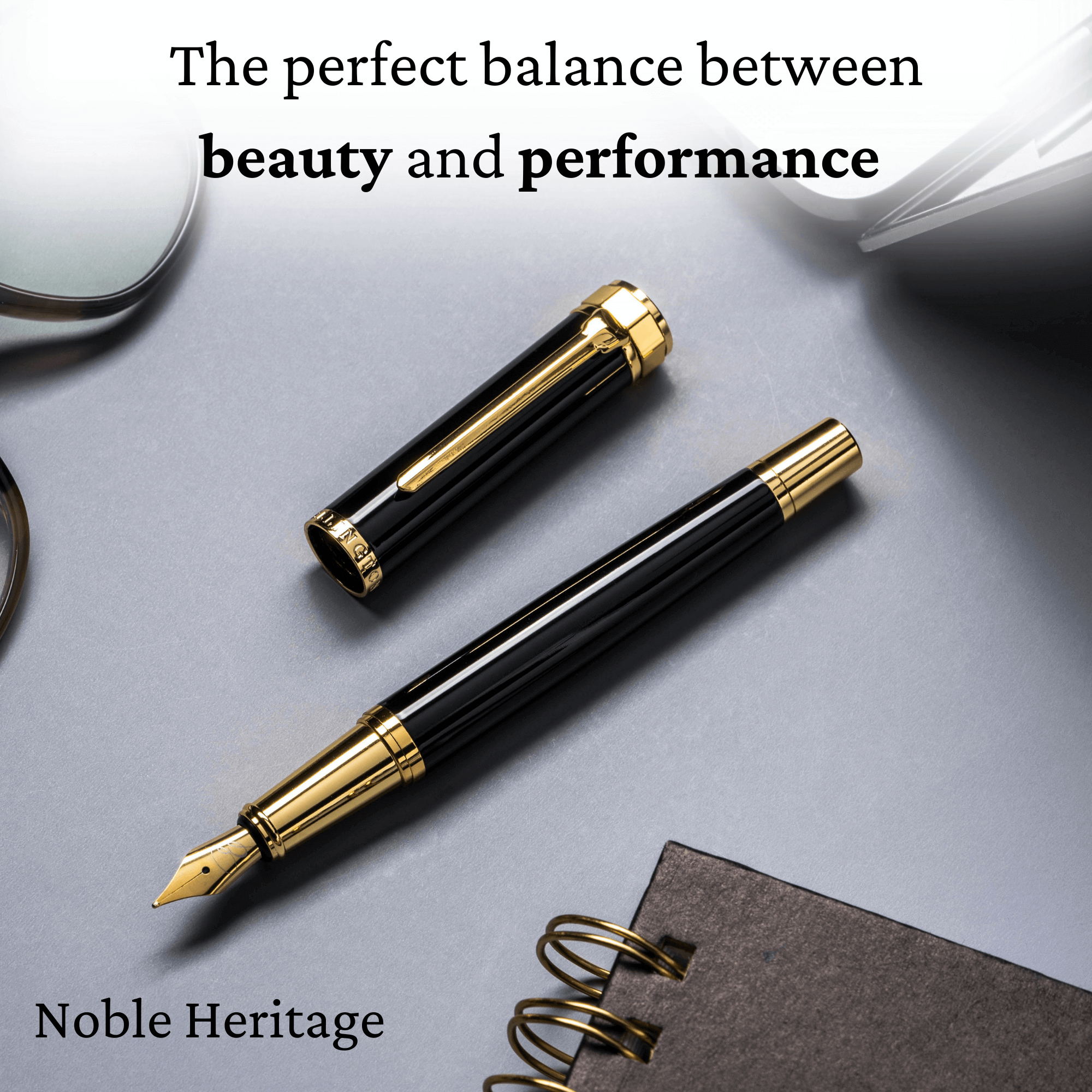 Premium Noble Heritage Fountain Pen - Luxury Writing Instrument for Calligraphy, Signatures & Gifts - Elegant Office & Formal Occasion Use