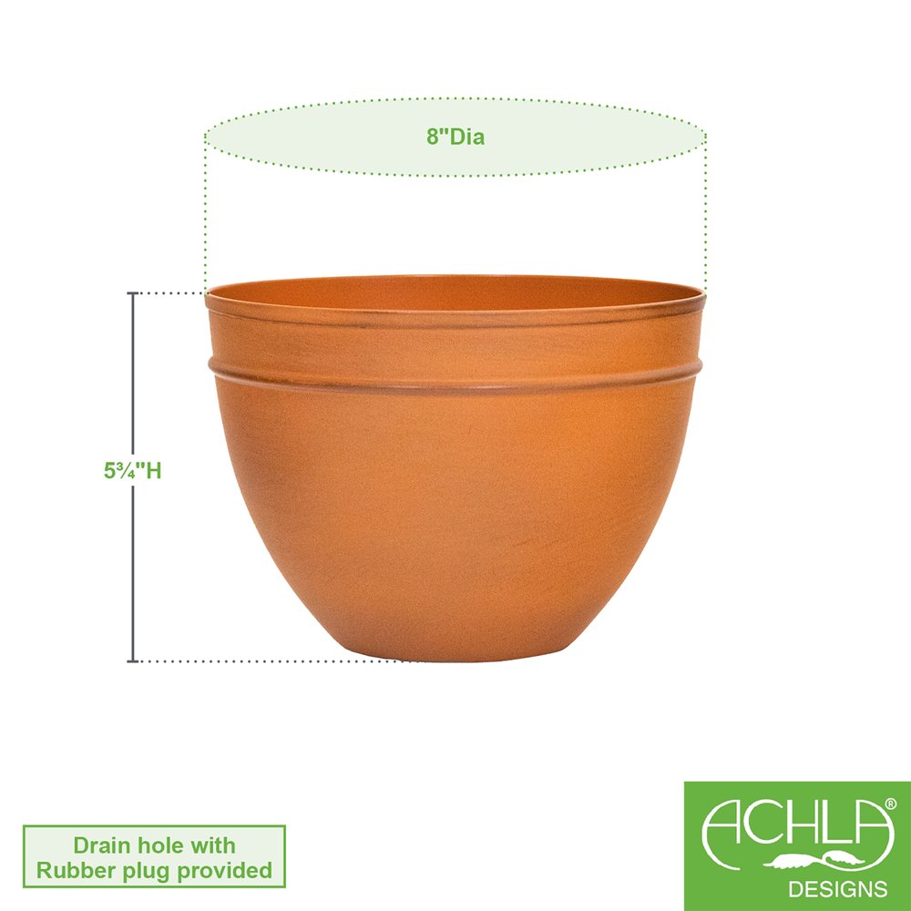 SOLARIA Lina Plant Pots - Modern Indoor Outdoor Flower Pots with Drainage, Ceramic Planter for Succulents, Herbs, Small Plants - Perfect for Home Decor, Garden, Balcony & Office Spaces
