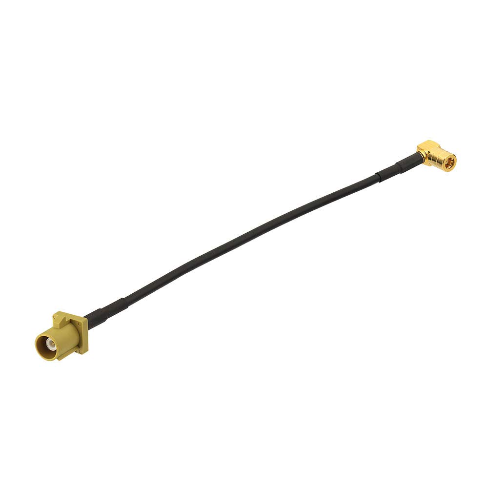 Eightwood 6-Inch Fakra to SMB Right Angle Satellite Radio Antenna Adapter - K Male to SMB Female Connector for Sirius XM Car Stereo Receiver - Perfect for Vehicle Radio Installation & Signal Boosting