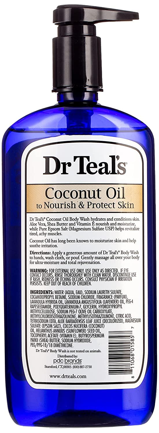 Dr. Teal's Body Wash Gift Set - 2 Pack (24oz Each) with Pink Himalayan & Coconut Oil - Essential Oils & Epsom Salt for Skin Care & Stress Relief - Perfect for Spa Nights & Self-Care Routines