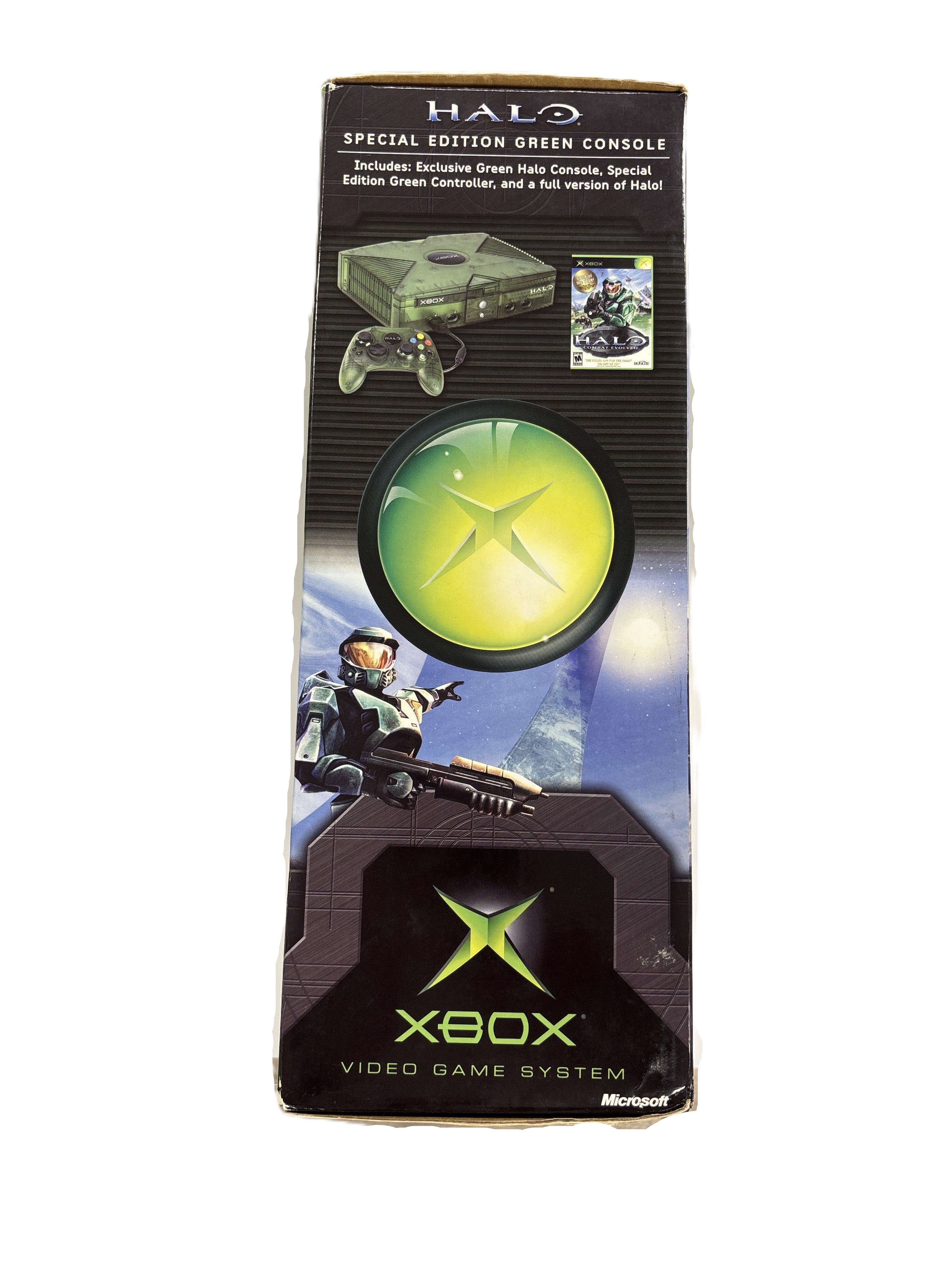 Original Xbox Halo Special Edition Green Console Box & Inserts Only (No Console Included) - Perfect for Collectors, Display, and Replacement Parts