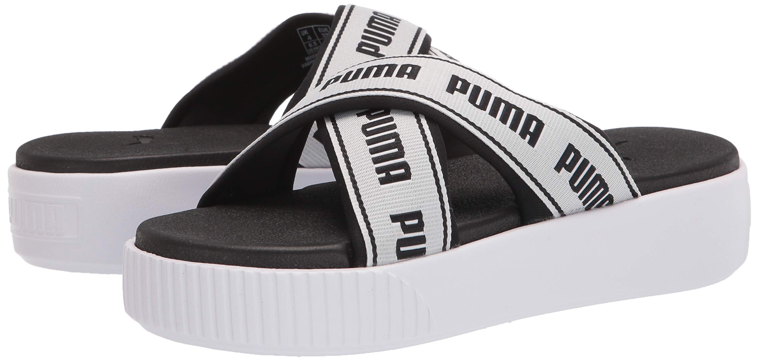 PUMA Women's Platform Slide Tape Casual Sandals - Comfortable Summer Flip Flops for Beach, Pool & Lounge Wear | Non-Slip Soles | Trendy Athletic Slides for Women