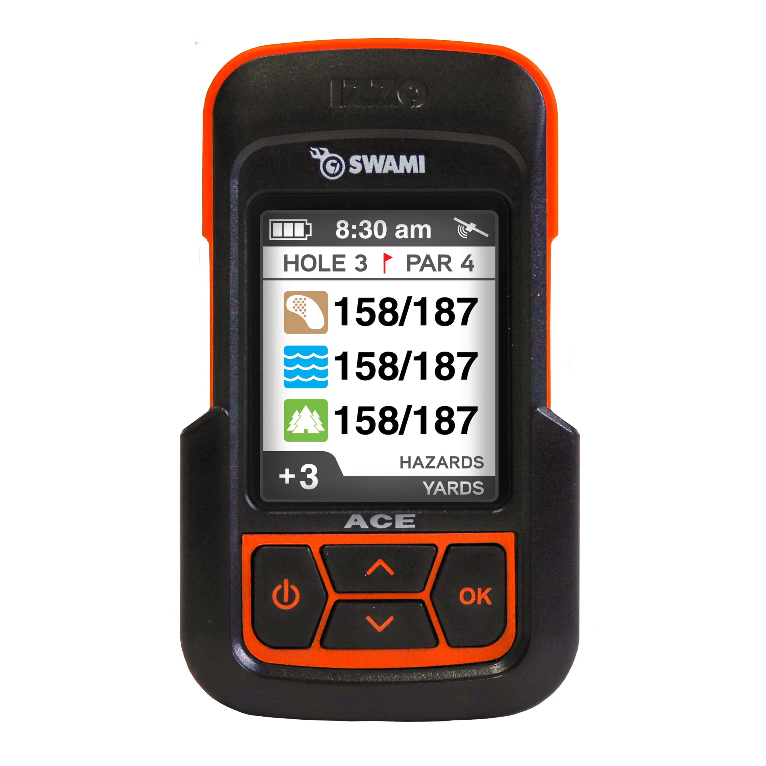 IZZO Golf Swami Ace Handheld Golf GPS Rangefinder - Accurate Distance Measurement Device for Golfers | Perfect for Course Navigation & Shot Tracking