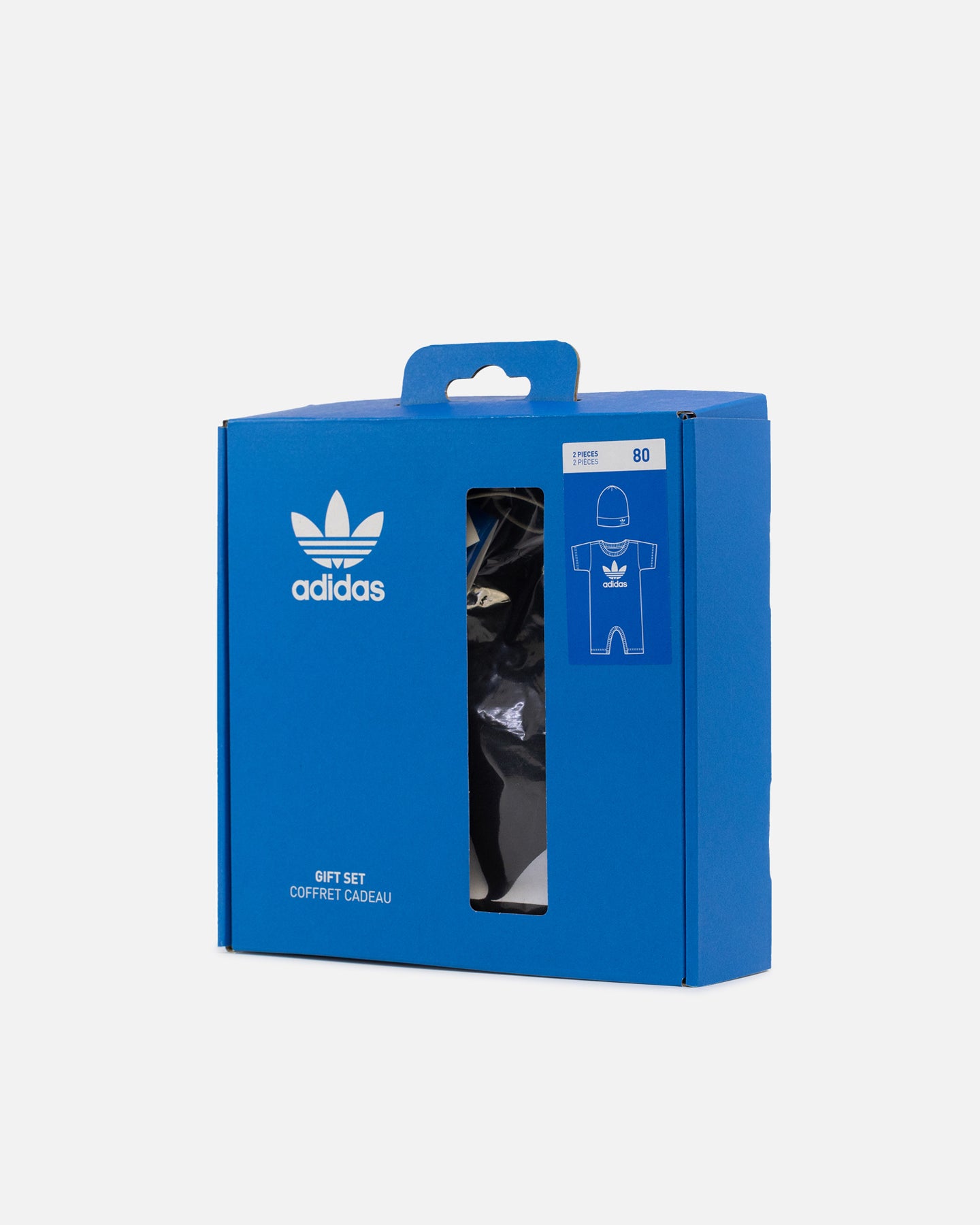 Adidas Infant Jumpsuit and Beanie Gift Set for Baby Boys & Girls - Soft Black Cotton Romper & Hat Outfit - Perfect for Newborn Photoshoots, Christenings & First Birthday Gifts