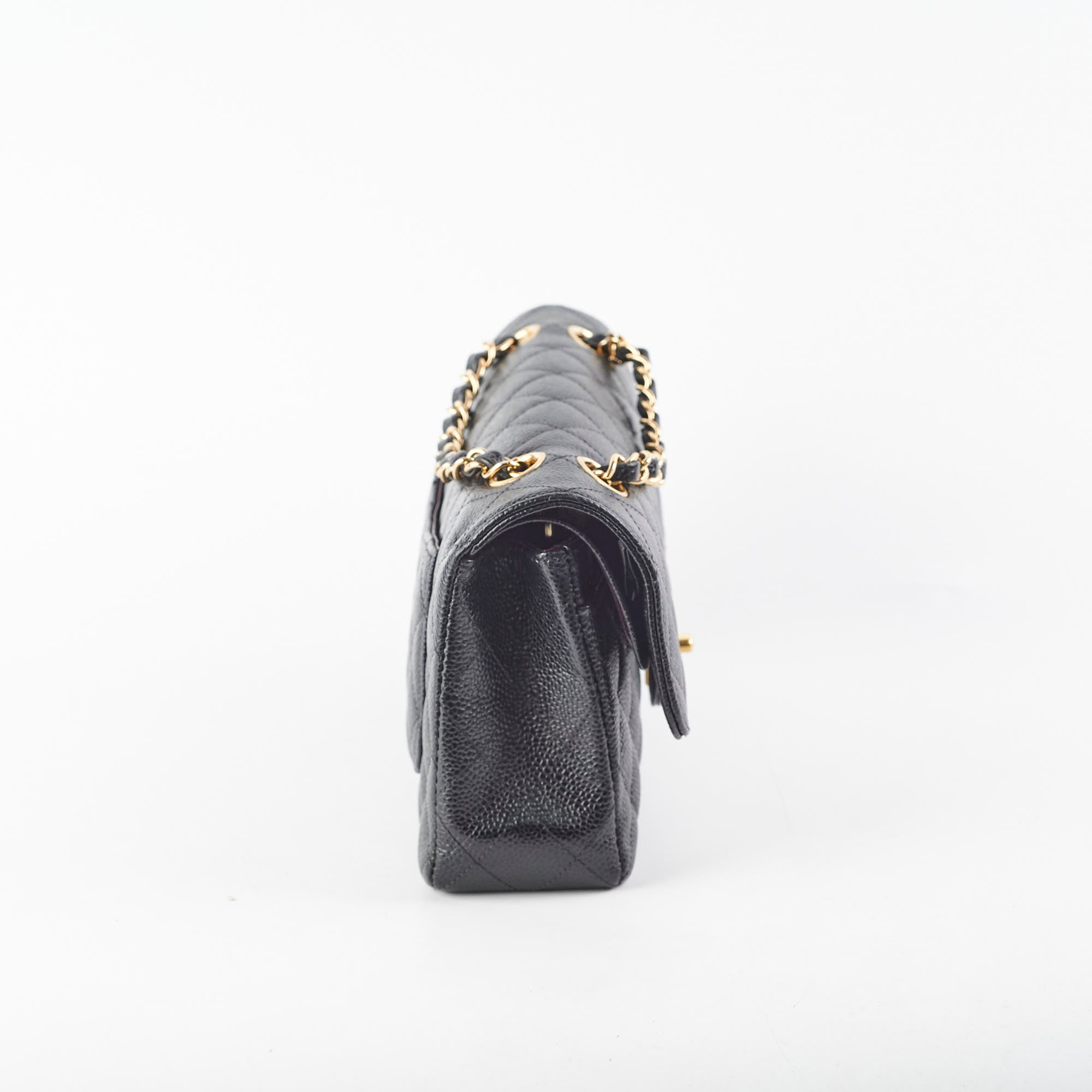 Chanel Small Classic Flap Bag in Black Caviar Leather with Microchip - Perfect for Everyday Luxury & Special Occasions