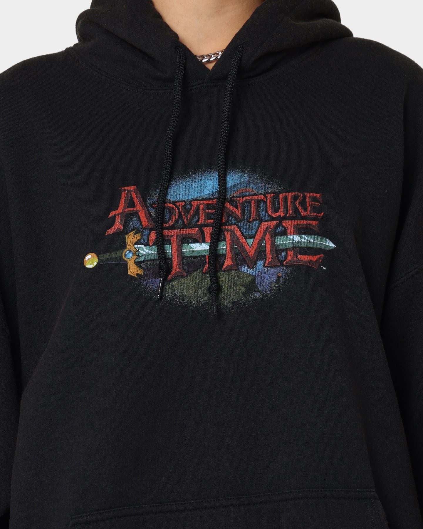 Adventure Time What Time Is It Vintage Hoodie - Black Wash Retro Pullover for Men & Women | Perfect for Casual Wear, Cosplay & Fan Gifts