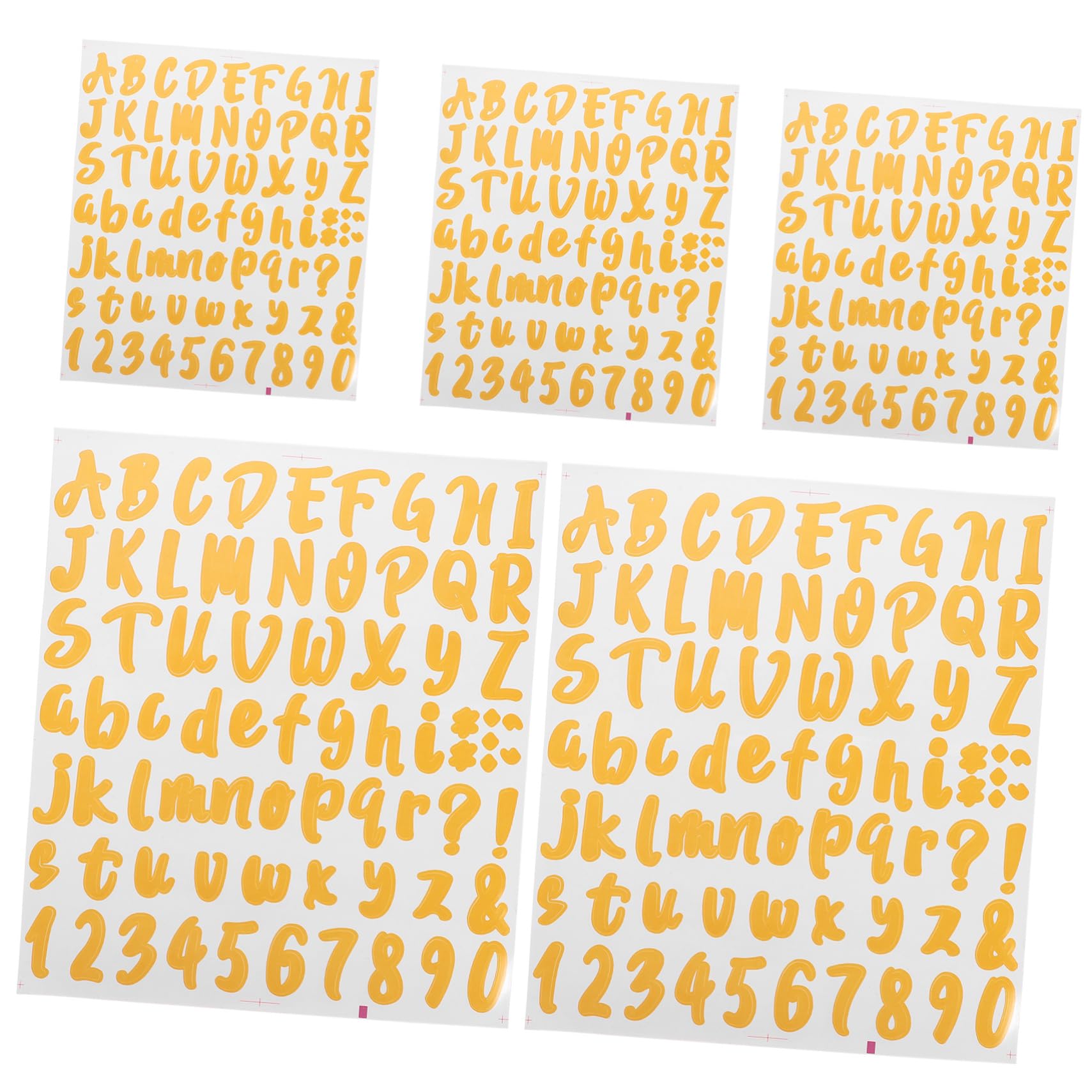 NUOBESTY Alphabet Letter Stickers - 5 Sheets Self-Adhesive Vinyl Decals for Mailbox, Cups, Windows, DIY Crafts - Perfect for Home Decor, Scrapbooking & Personalized Gifts