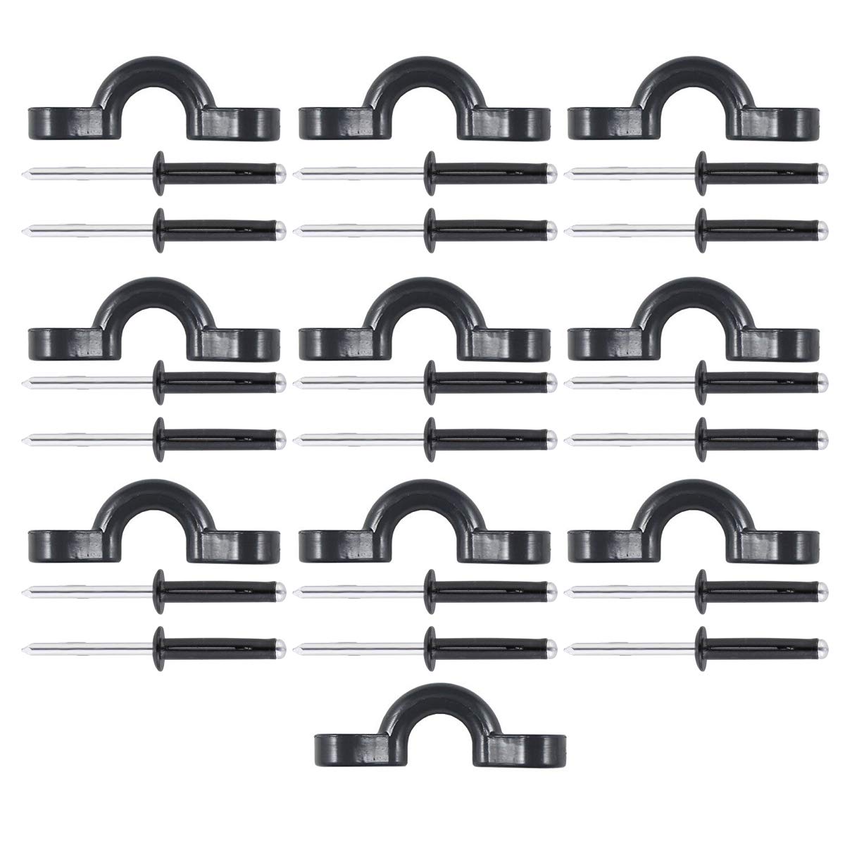 BESPORTBLE Kayak Rivet Gasket Kit with Buckles - Marine-Grade Stainless Steel Kayak Accessories for Kayak Deck & Yacht Rope Winding - Perfect for Kayaking, Boating & Water Sports