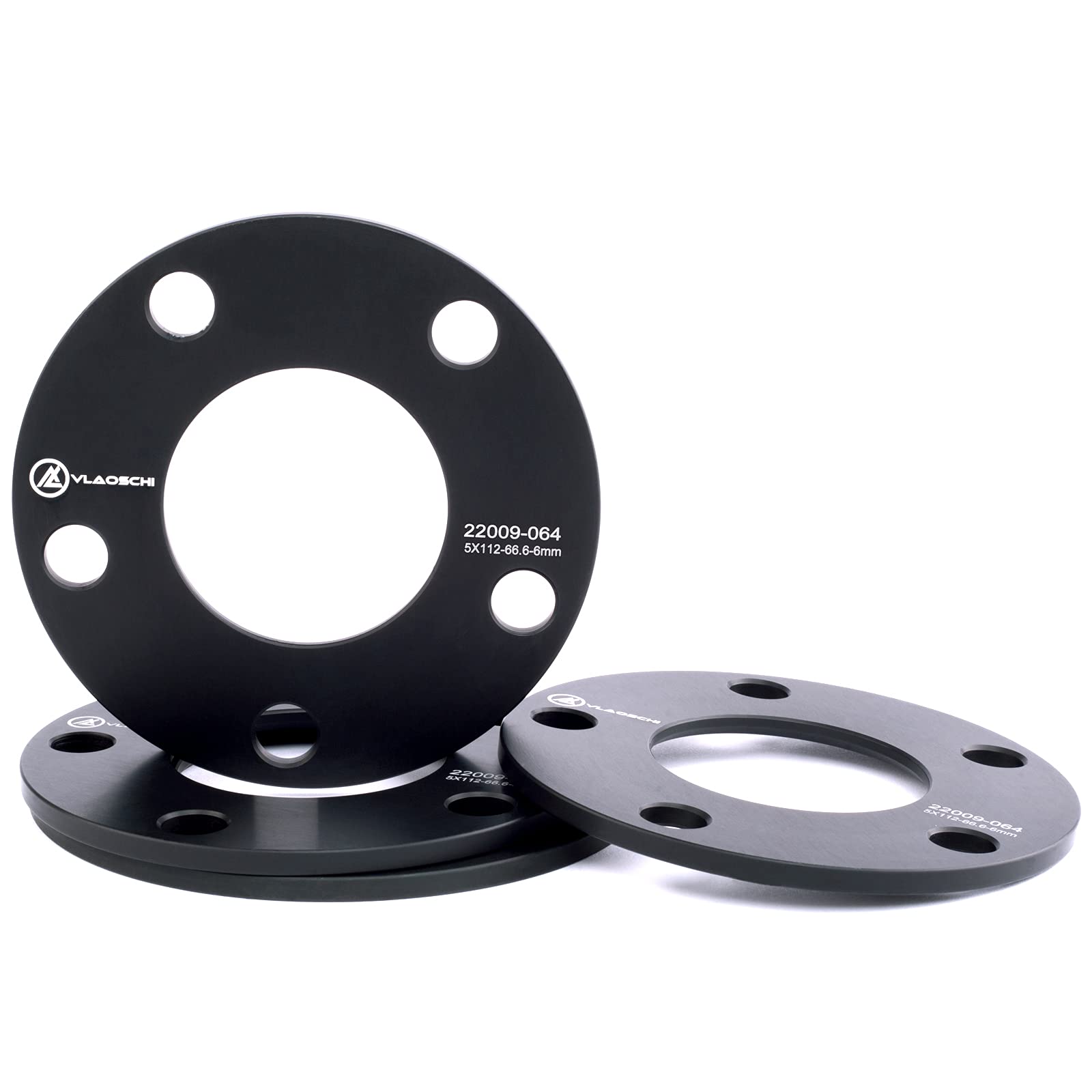 VLAOSCHI 5x100 Hubcentric Wheel Spacers (6mm/1/4 Inch) - Black, No Lip, 56.1mm Bore - Compatible with Subaru Impreza (1995-2022), Outback (2005-2014), BRZ (2013-2022), Forester (1998-2022) - Pack of 4 - Perfect for Enhanced Stance & Wheel Fitment