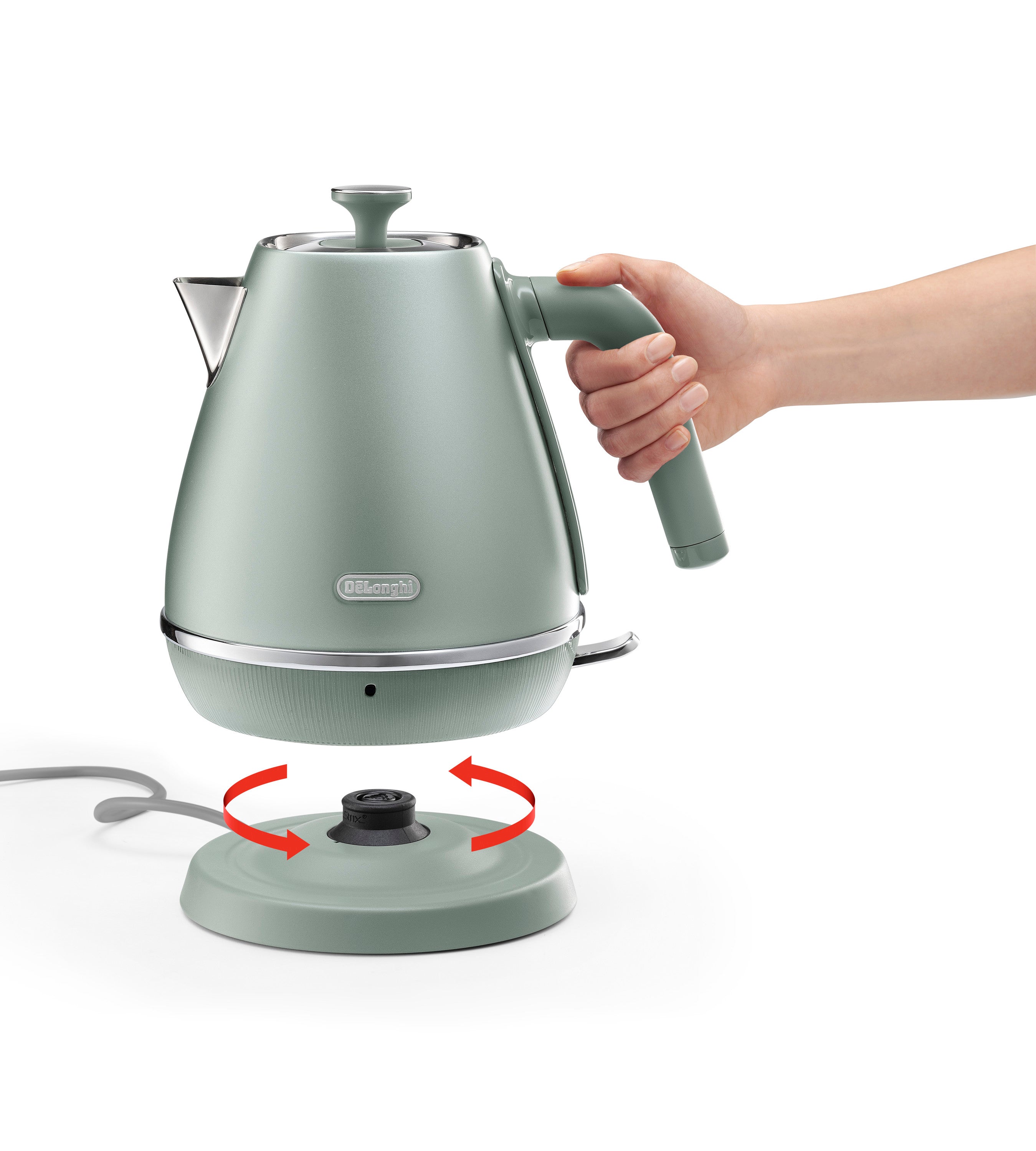 De'Longhi KBIN2000 Distinta Perla Electric Kettle - 1.7L Fast Boiling, Stainless Steel, Auto Shut-Off & Boil-Dry Protection - Perfect for Home, Office & Tea Lovers