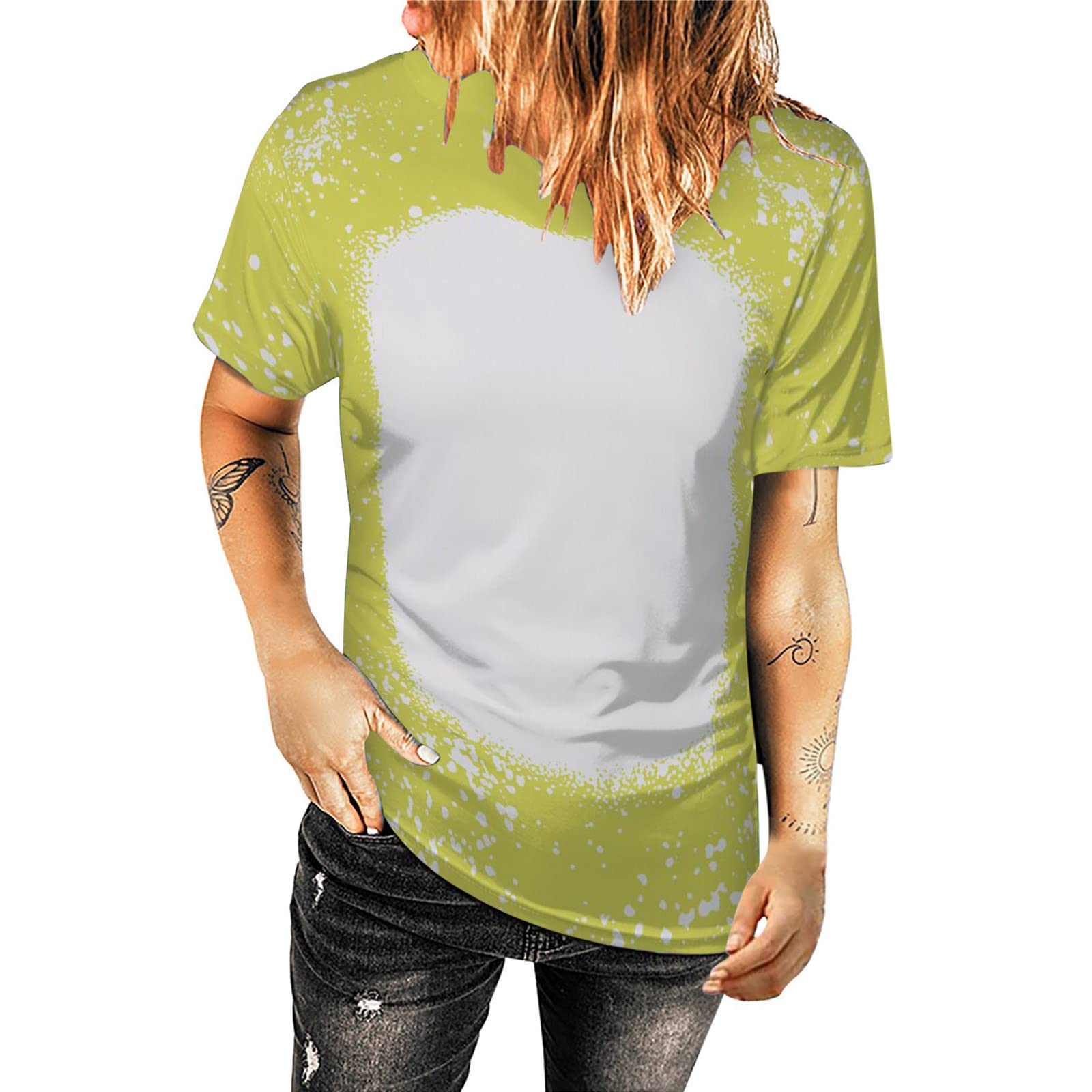 Women's Casual Summer Round Neck Short Sleeve Printed Blouse Tops - Perfect for Beach Outings, Weekend Brunch & Casual Office Wear