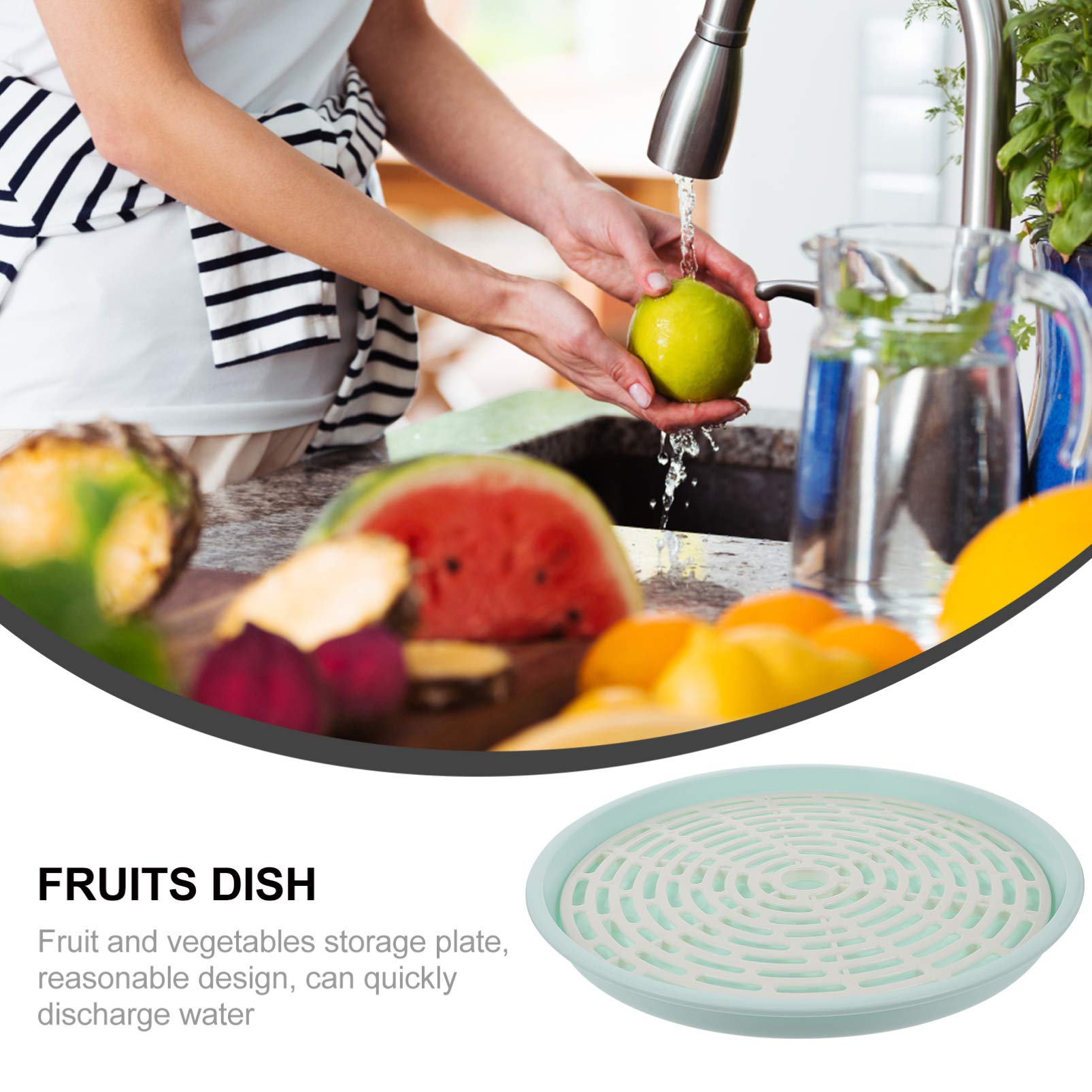 **Stainless Steel Fruit & Vegetable Drainer Tray - Kitchen Dish Drying Rack for Washing, Draining Fruits, Vegetables, Dishes - Perfect for Countertop, Sink & Dish Organizing**