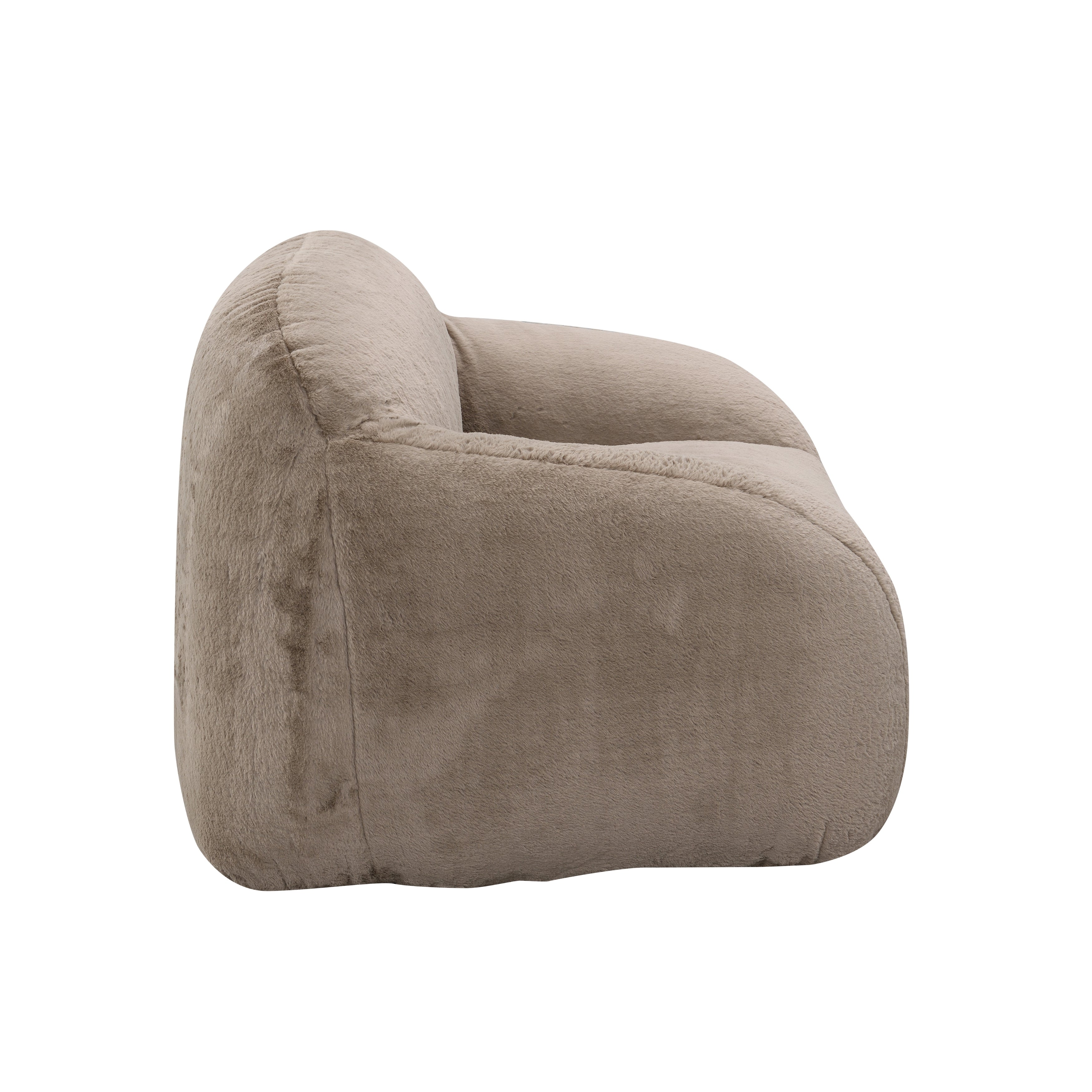 Adell Polar Bear Faux Fur Swivel Cuddle Chair - Roundhill Furniture - Cozy Rotating Accent Chair for Living Room, Bedroom & Nursery - Perfect for Relaxing, Reading & Lounging