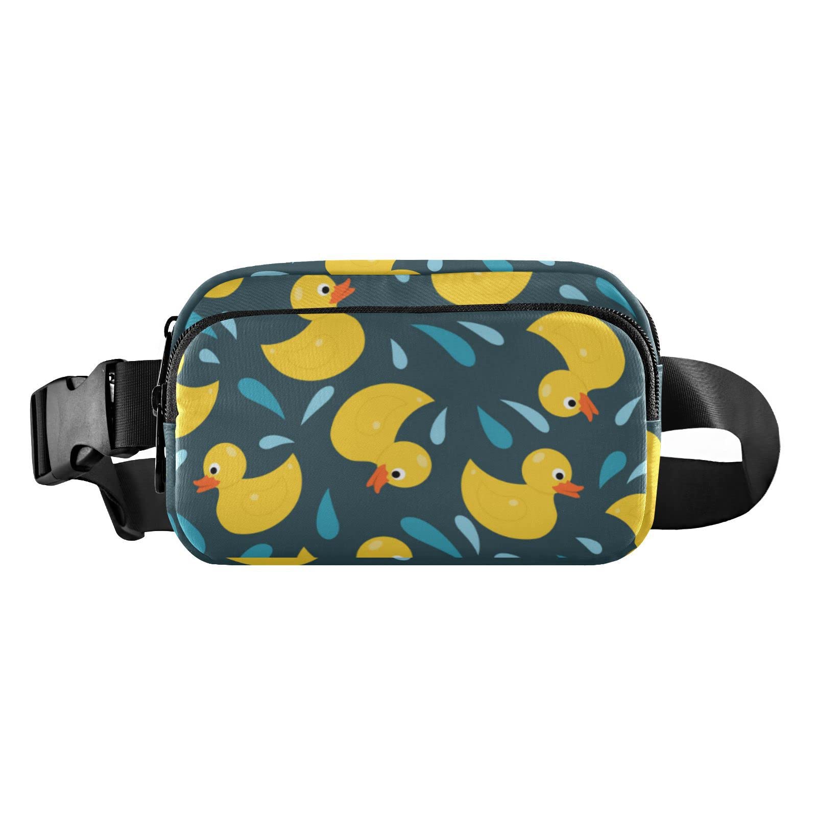 Adjustable Rubber Duck Fanny Pack for Women & Men - Crossbody Belt Bag, Waist Pack Purse with Strap - Perfect for Running, Hiking, Cycling & Travel - Cute Fashion Accessory for Outdoors, Gym & Daily Use