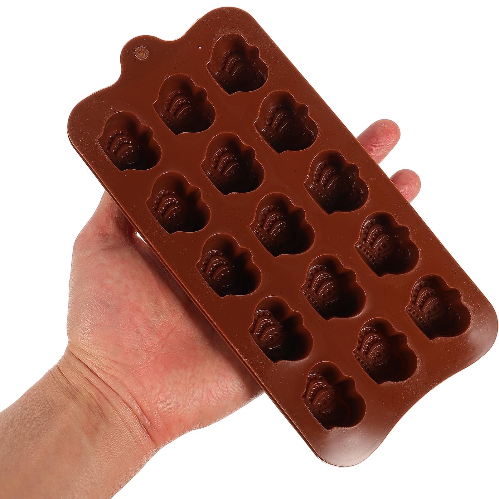 2-Piece Silicone Candy Molds Set - Crown Shaped Chocolate, Gummy, Soap & Crayon Molds - BPA-Free Baking & Ice Cube Trays for DIY Treats - Perfect for Halloween, Christmas & Birthday Party Desserts