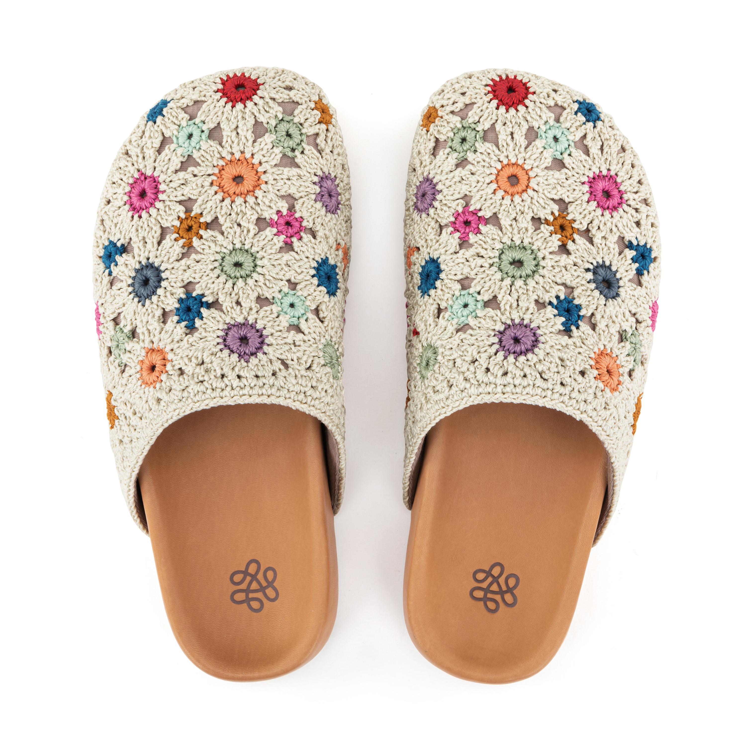 Bolinas Crochet Clogs for Women - Comfortable Handmade Summer Slide Sandals with Arch Support - Perfect for Beach, Pool, and Casual Outings