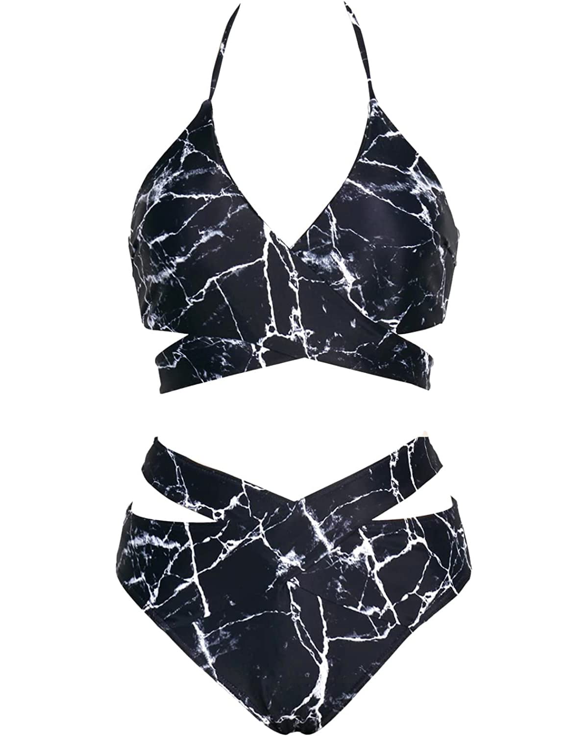 Holipick Women's High Waisted Push Up Bikini Set - Beach & Pool Swimwear