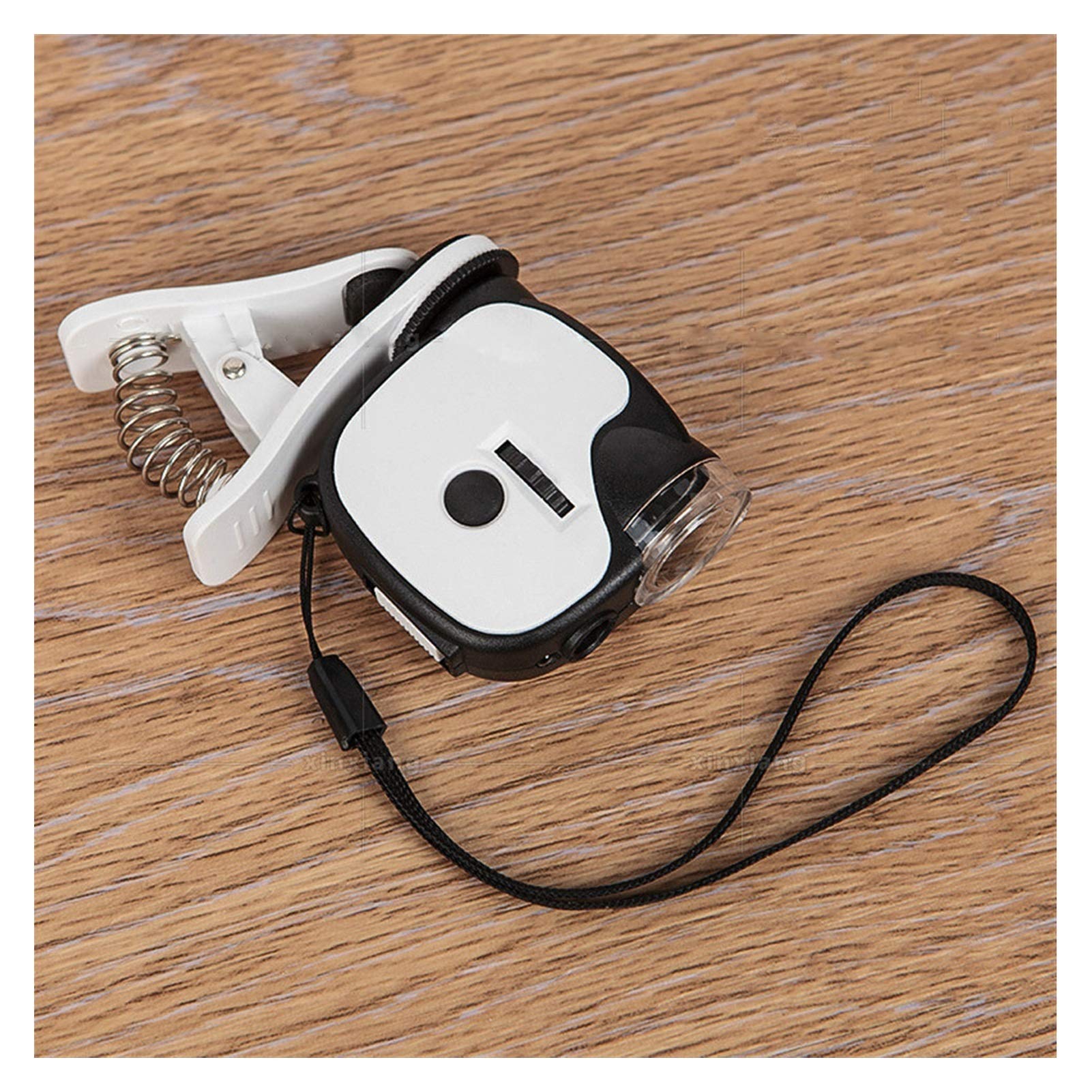 55X Mini Microscope LED UV Light - High Power Jewelry Magnifier with Phone Clip for Currency Checking, Coin Collecting & Jewelry Appraisal | Portable for Home, Office & Travel Use