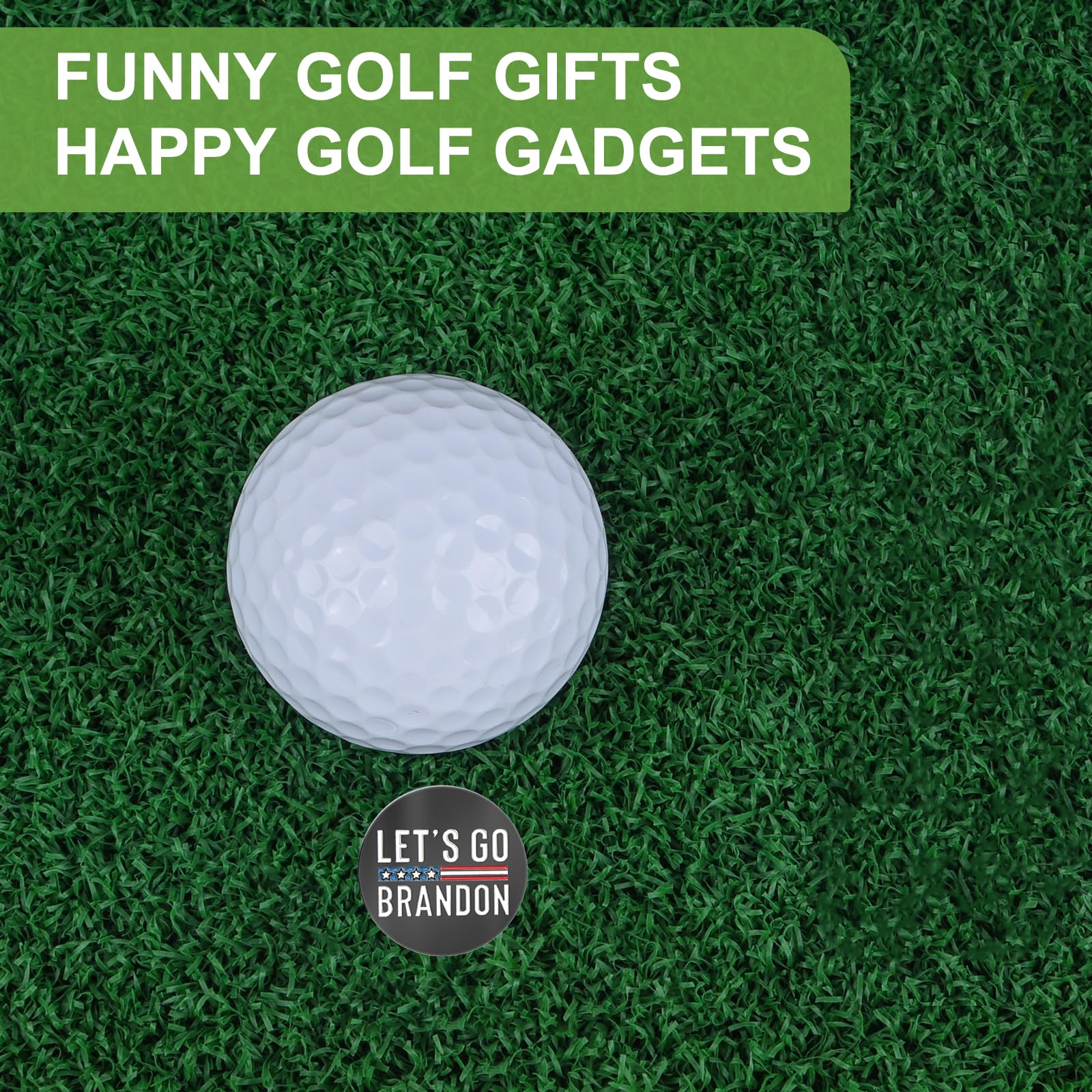ZZHAO Magnetic Golf Ball Marker with Hat Clip - 25mm Funny Golf Accessories for Men | Perfect Golf Gifts & Tournament Essentials