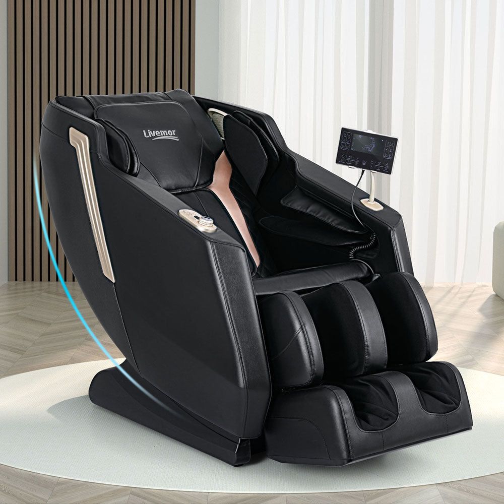 Livemor Electric Massage Chair with Full Body Recliner - Shiatsu Massage for Back, Neck & Legs - Perfect for Home, Office & Relaxation Therapy