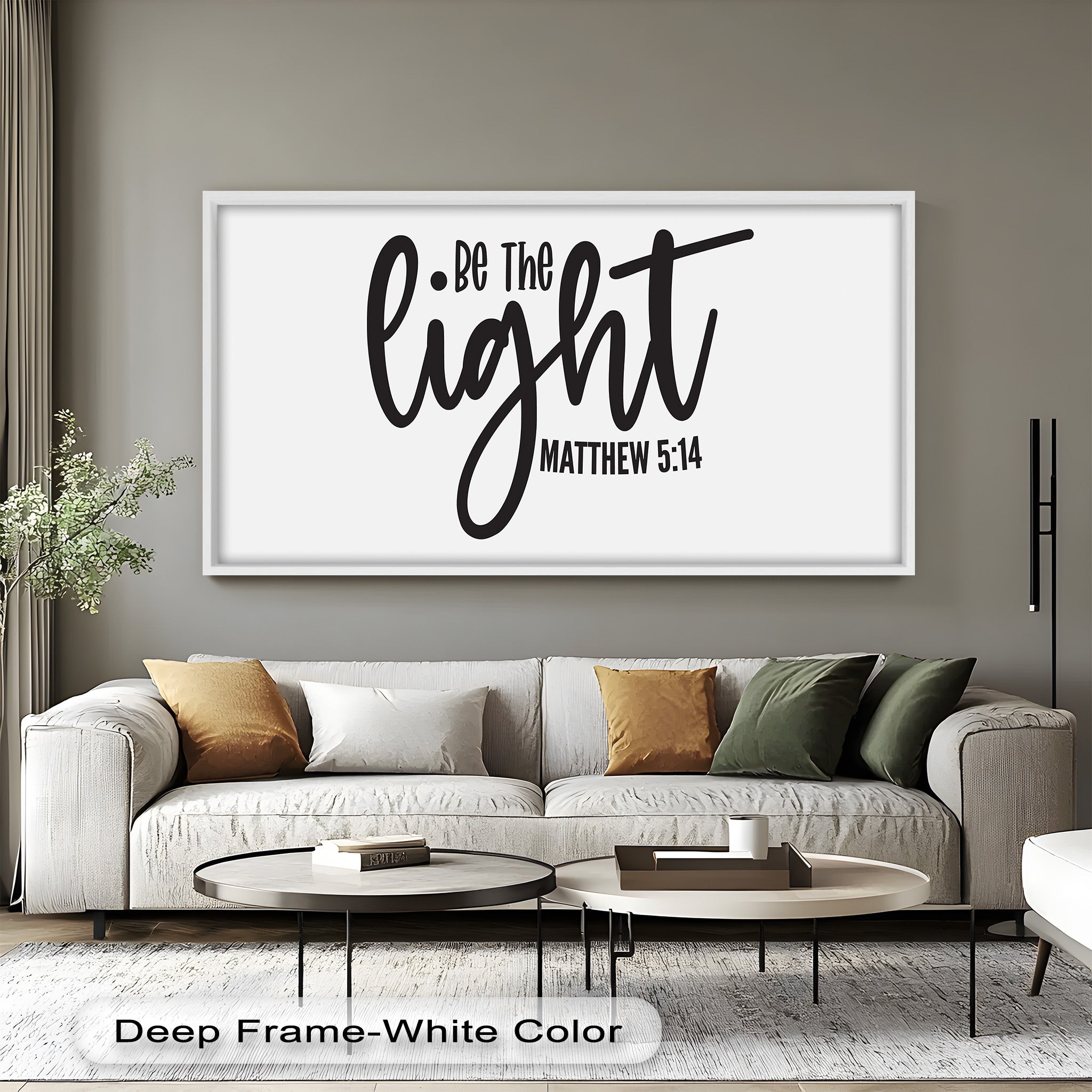 Be The Light - Matthew 5:14 Bible Verse Oil Painting - Christian Home Decor & Gift for Religious Inspiration