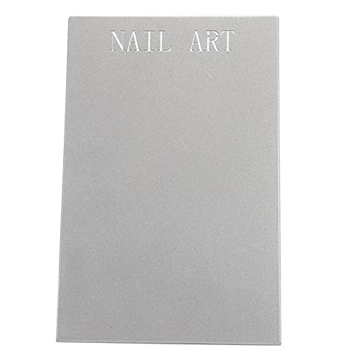 Professional Titanium Alloy Nail Art Display Board - False Nails Holder & Practice Design Board for DIY Nail Art, Salon Samples (Gray) | Perfect for Nail Technicians, Home Manicure & Nail Art Training