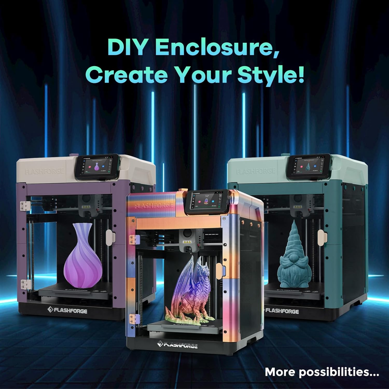 Flashforge Adventurer 5M 3D Printer - Auto Leveling, 600mm/s High Speed, 280°C Direct Extruder, 3S Detachable Nozzle, Core XY Metal Structure, 220x220x220mm Build Volume - Perfect for Home DIY, Prototyping & Educational Projects