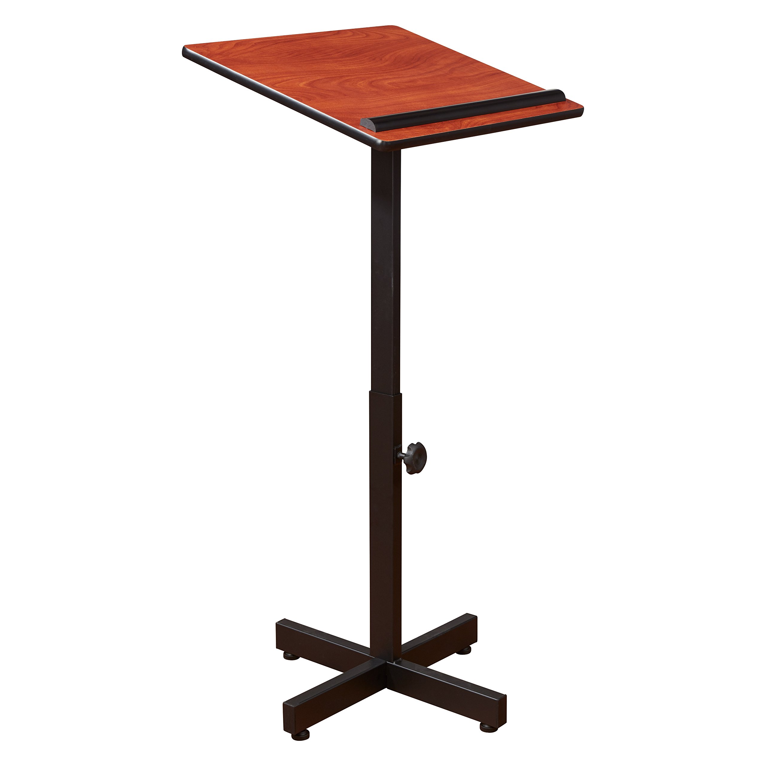 Portable Presentation Lectern with Sound System - Oklahoma Cherry Wood Podium for Public Speaking, Church Sermons & School Events - Perfect for Conferences, Weddings & Classrooms