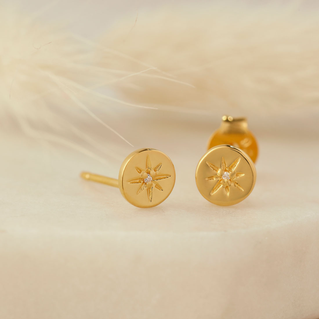 Delicate Enchanted Gold Light Stud Earrings - Perfect for Everyday Wear, Parties & Special Occasions
