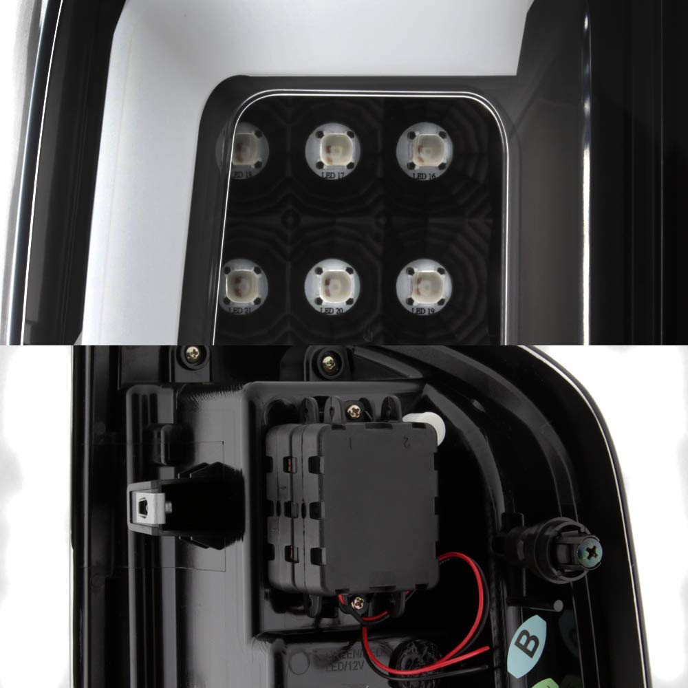 AKKON Full LED Daytime Running Lamp Bar & Tail Lights for 2015-2022 Chevy Colorado/GMC Canyon - Black Housing with Clear Lens (Complete Set) | Upgrade Your Truck's Style & Visibility for Night Driving & Off-Road Adventures